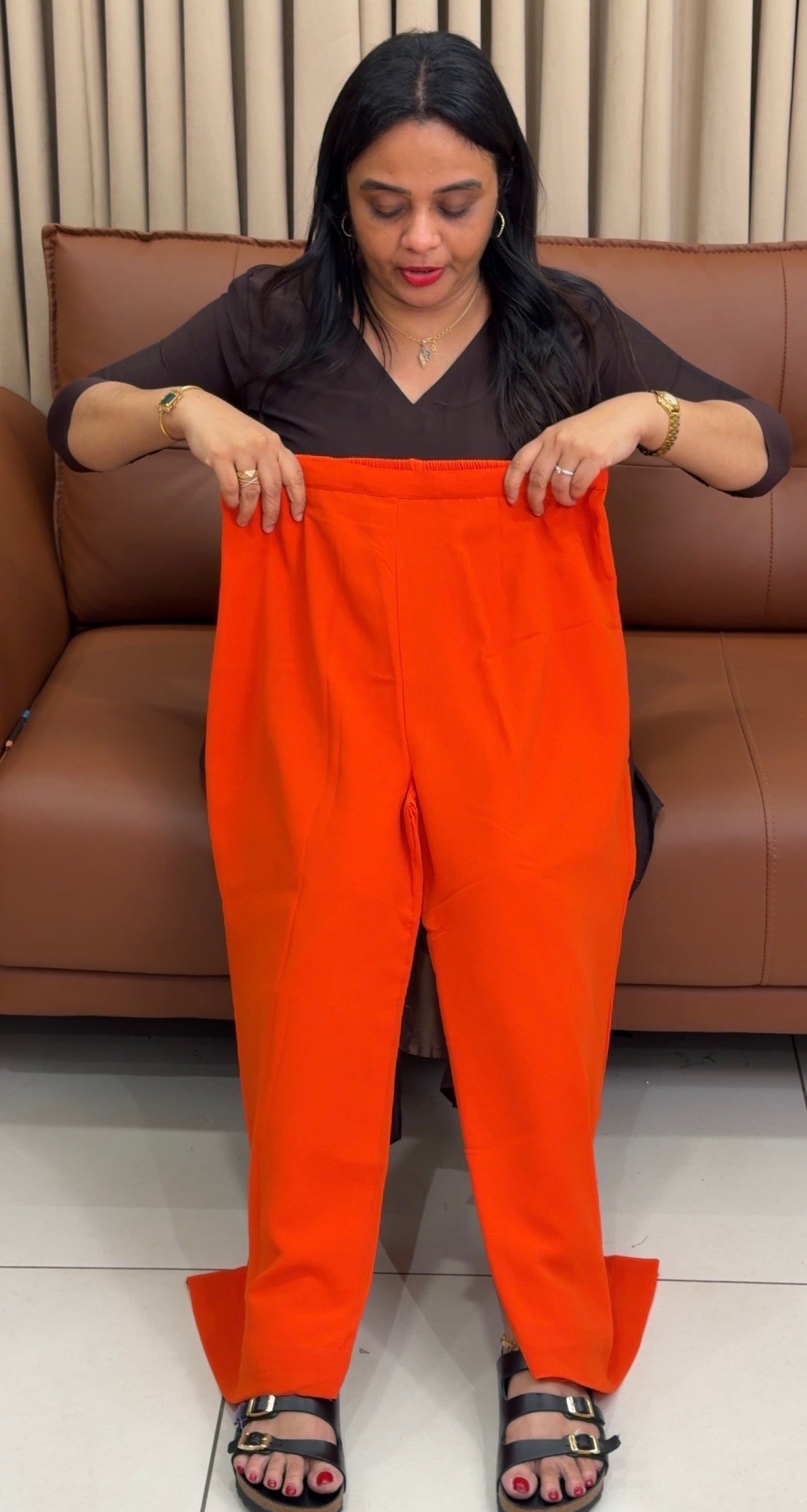 IHA'S IN-HOUSE GEORGETTE PALAZZO PANTS - IHA 34401