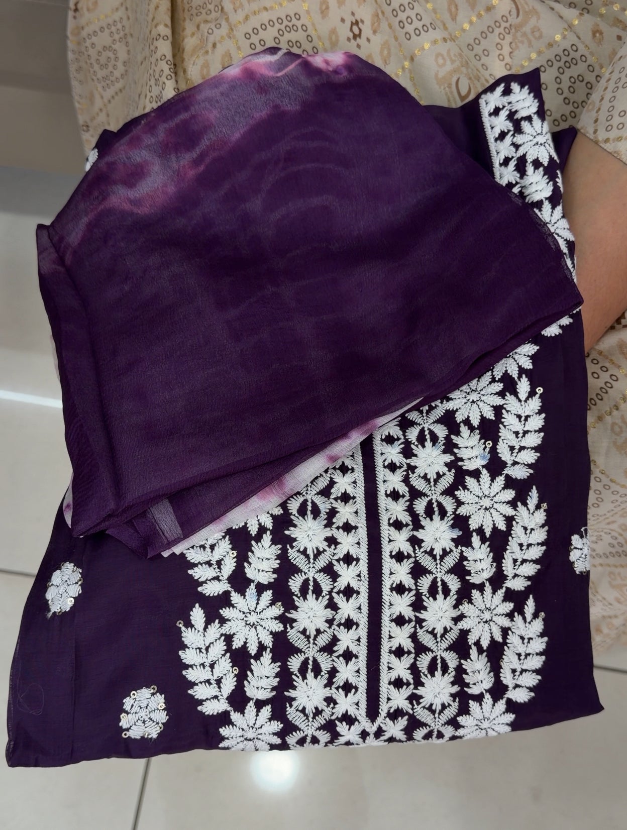 FORWARD LUCKNOWI CHIKANKARI UNSTITCHED SALWAR SUITS - IHA 29865