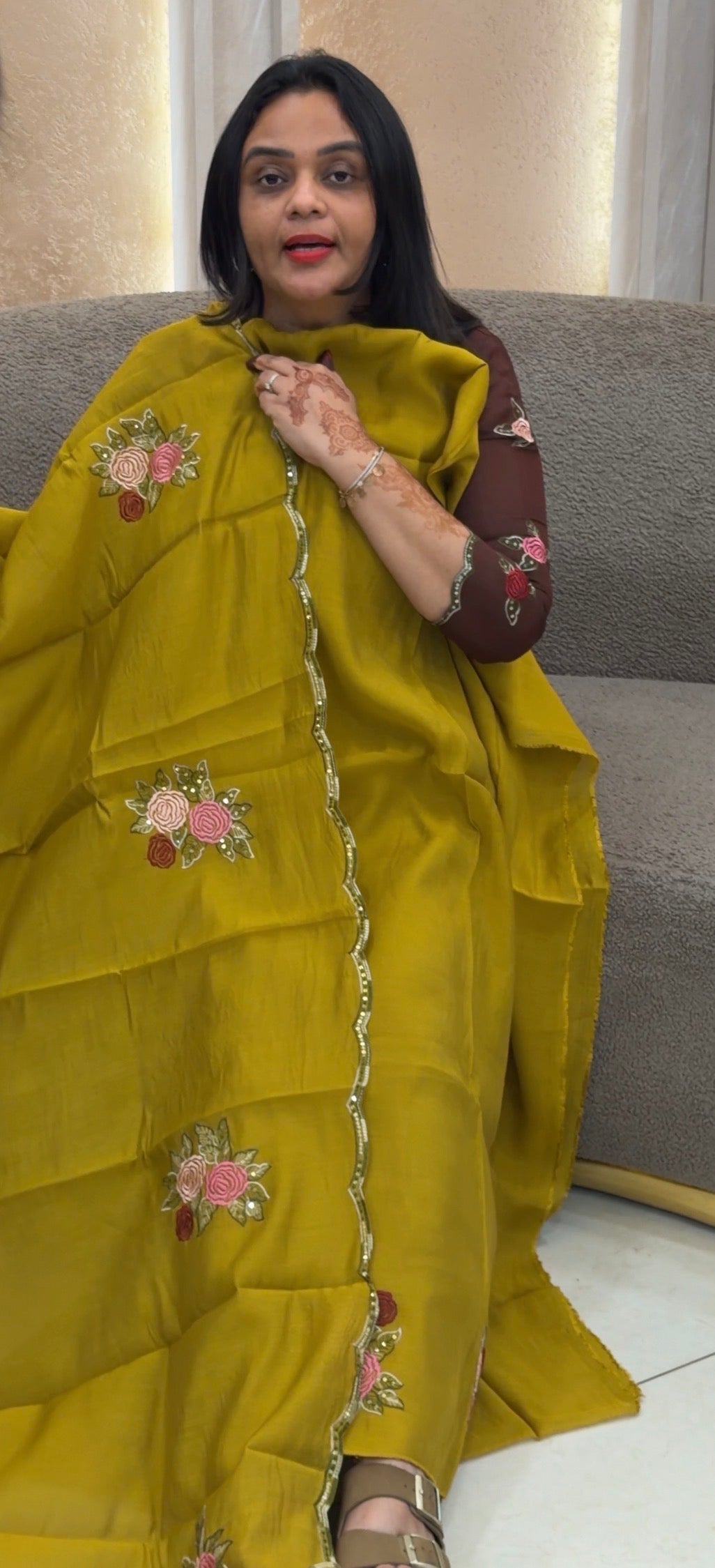 MUL CHANDERI UNSTITCHED SALWAR SUITS - IHA 33973