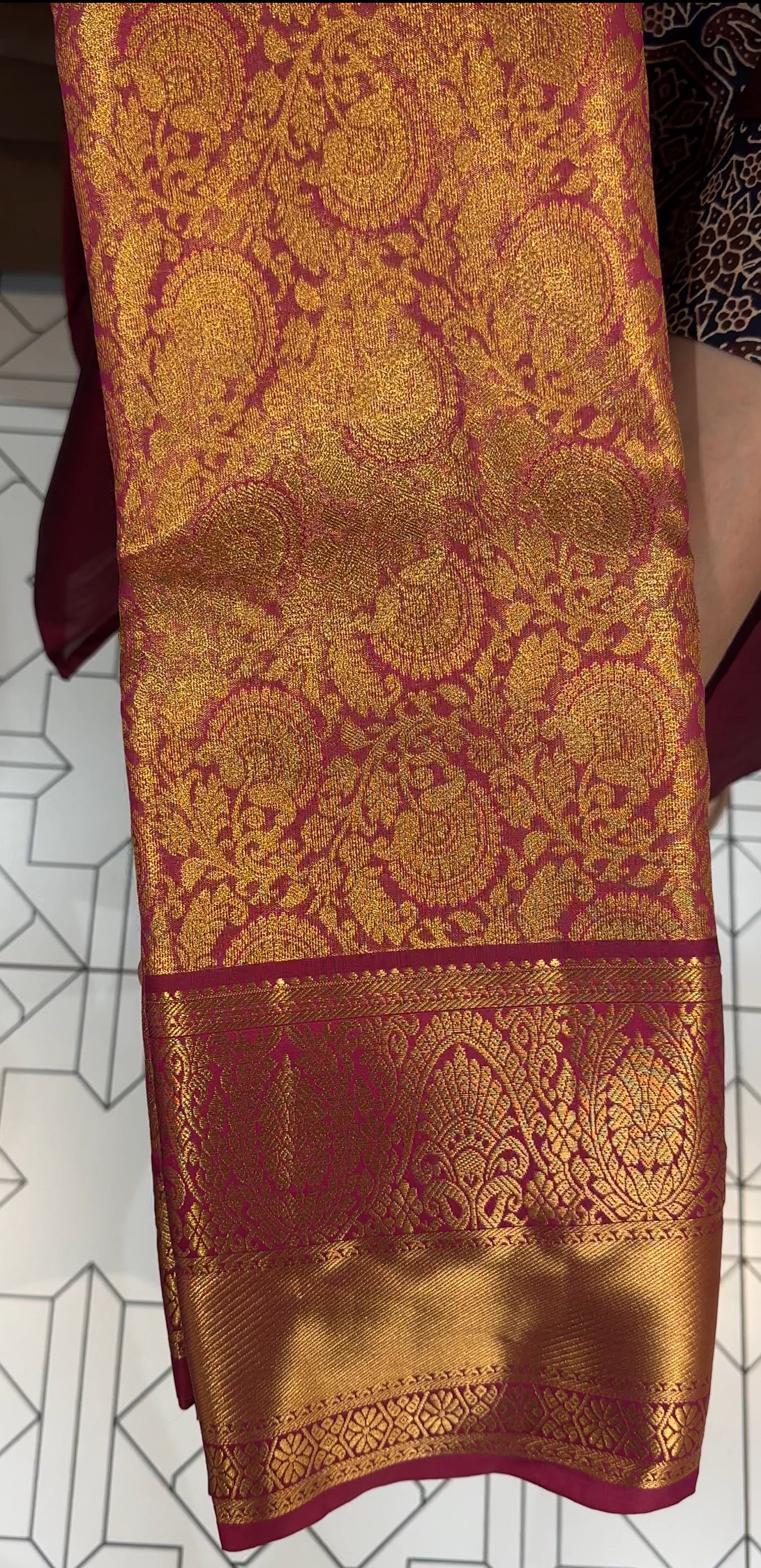 SEMI TISSUE KANCHIPURAM SILK SAREES - IHA 27831