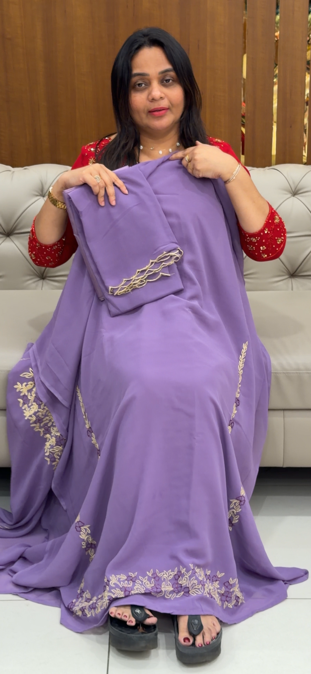 FAUX GEORGETTE UNSTITCHED SALWAR SUITS - IHA 28763