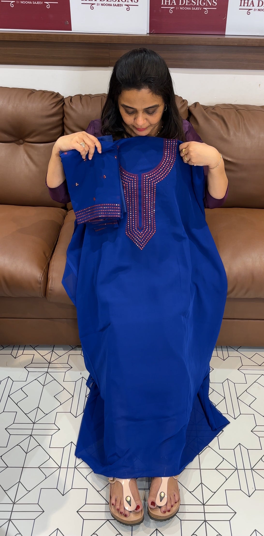 FAUX GEORGETTE UNSTITCHED SALWAR SUITS - IHA 27989