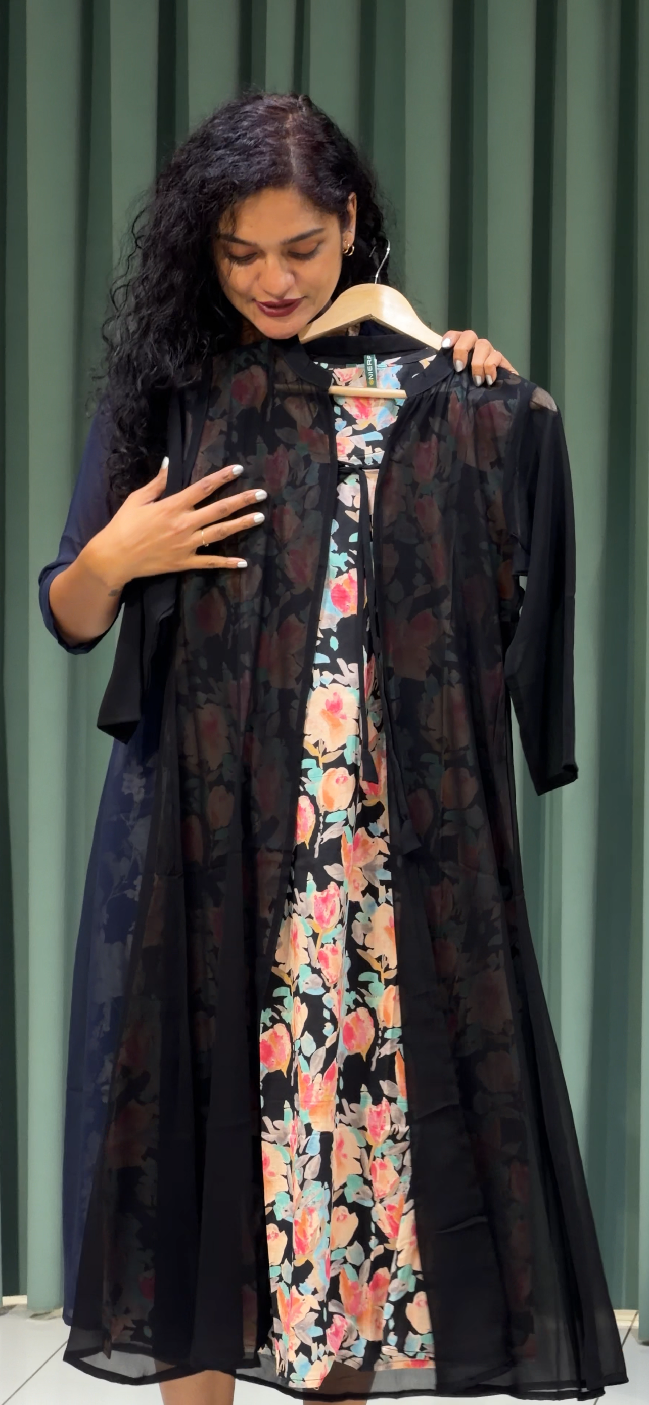 PRINTED TOP AND JACKET - IHA 32776