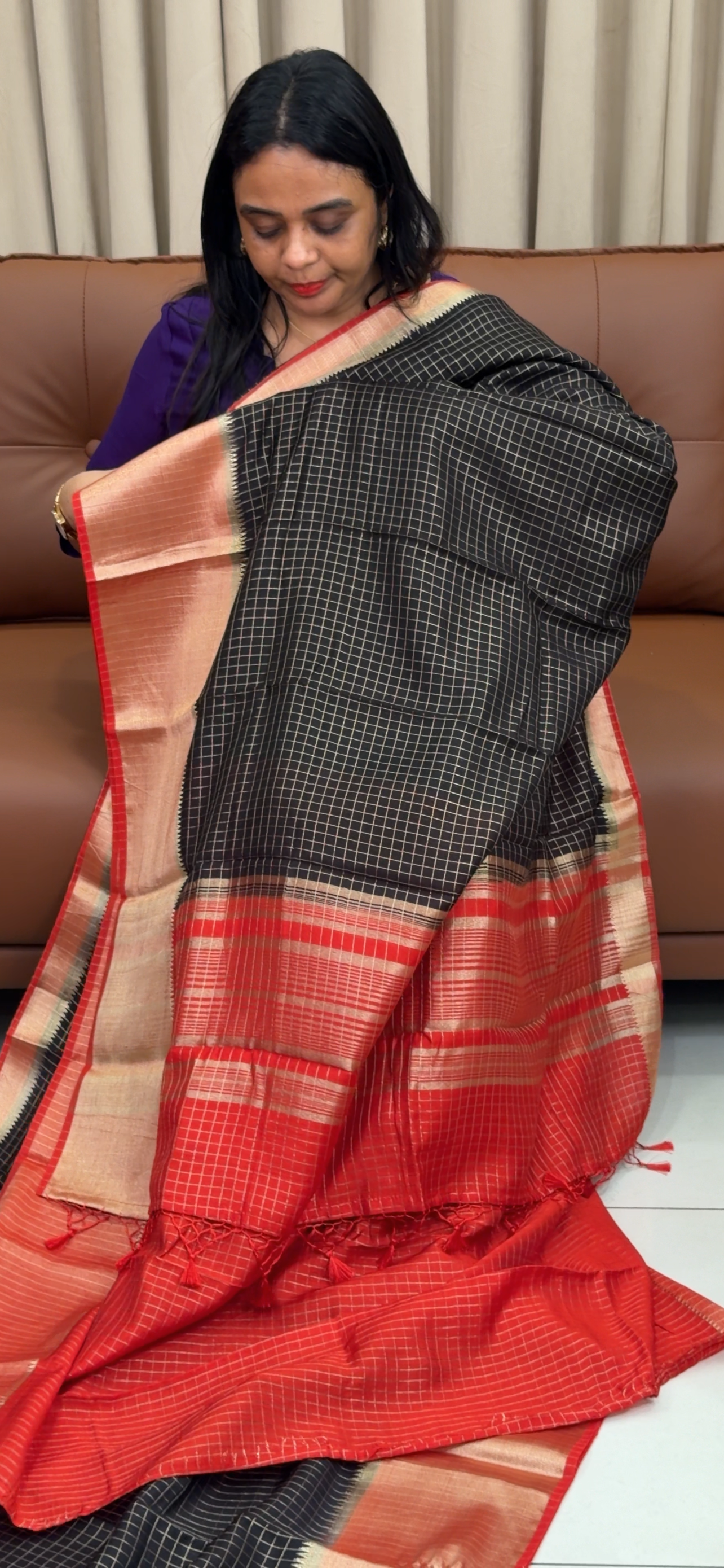 MUL CHANDERI SAREES  - IHA 33431