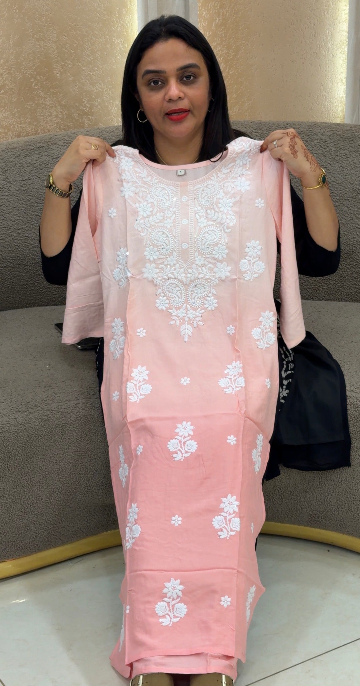 LUCKNOWI CHIKANKARI TOPS - IHA 33286