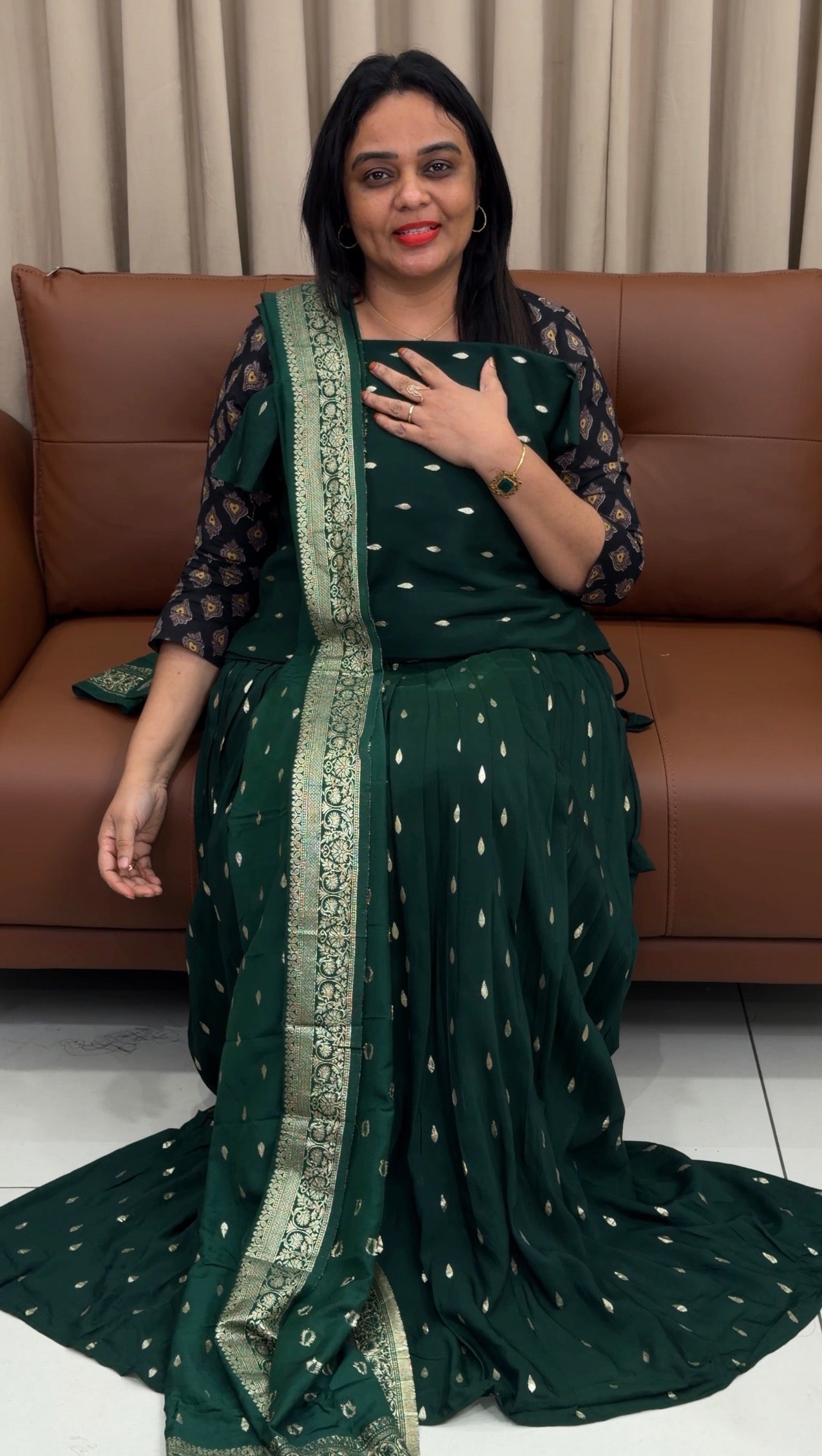 SEMI STITCHED DHAVANI SETS - IHA 33399