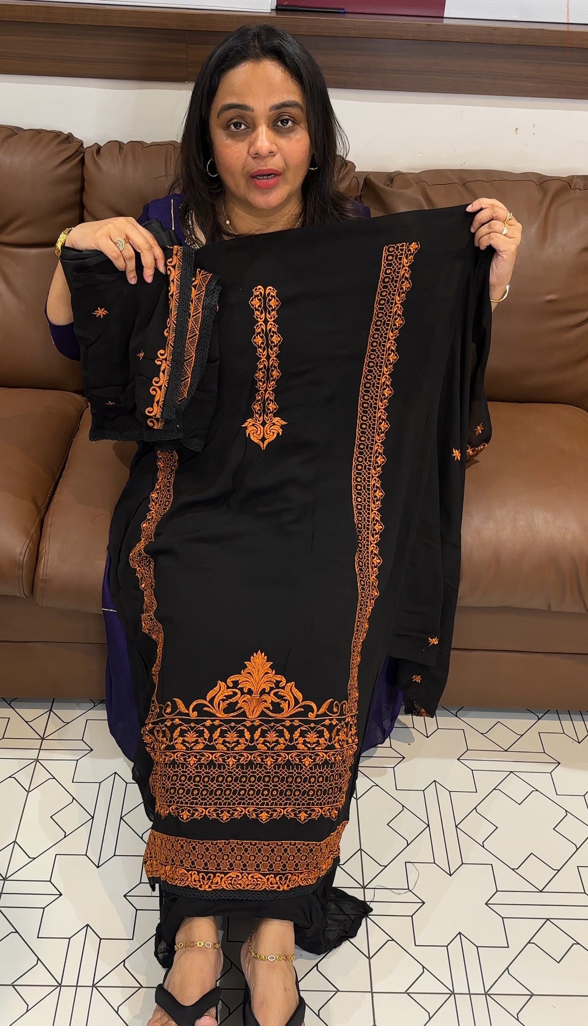 VISCOSE GEORGETTE UNSTITCHED SALWAR SUITS - IHA 27796