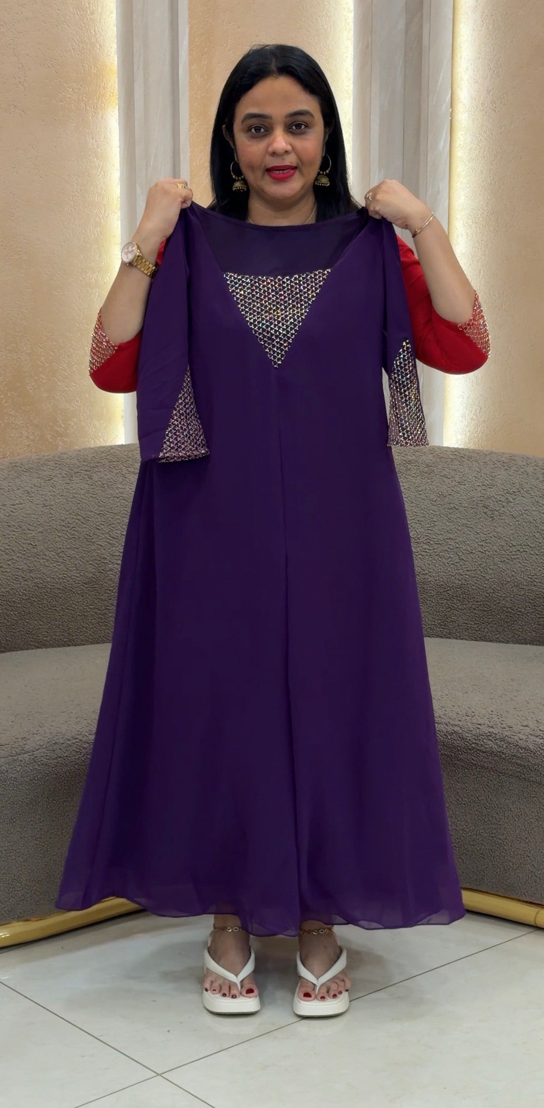 IHA'S IN-HOUSE HAND WORKED ALINE TOPS - IHA 33960
