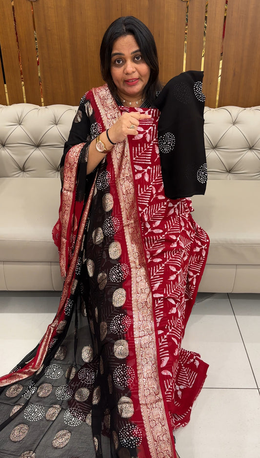 FORWARD BATIK PRINTED UNSTITCHED SALWAR SUITS - IHA 28306