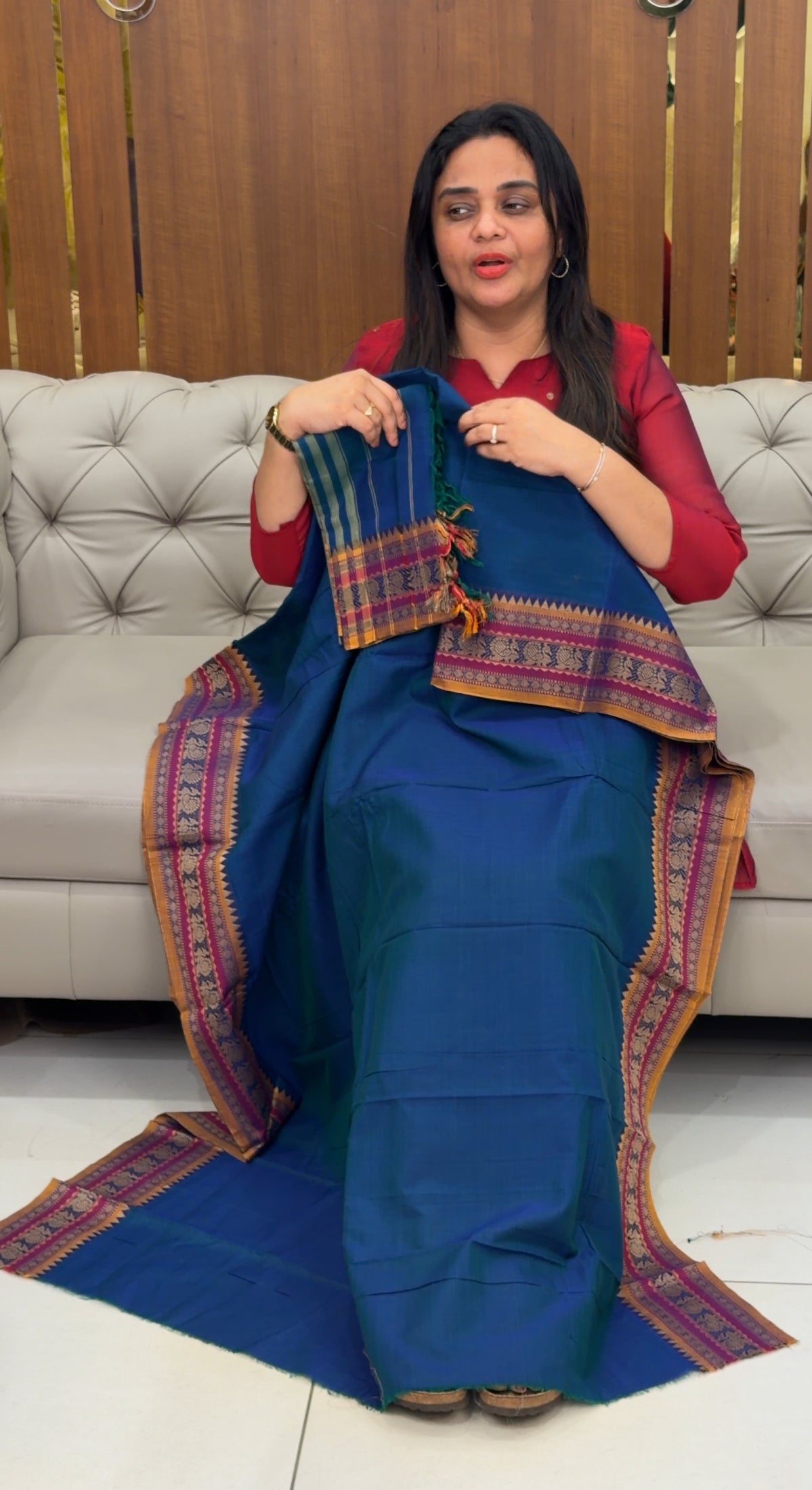 HANDLOON COTTON UNSTITCHED SALWAR SUITS - IHA 30631