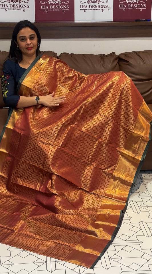 DESIGNER BROCADE SILK SAREES - IHA 32875