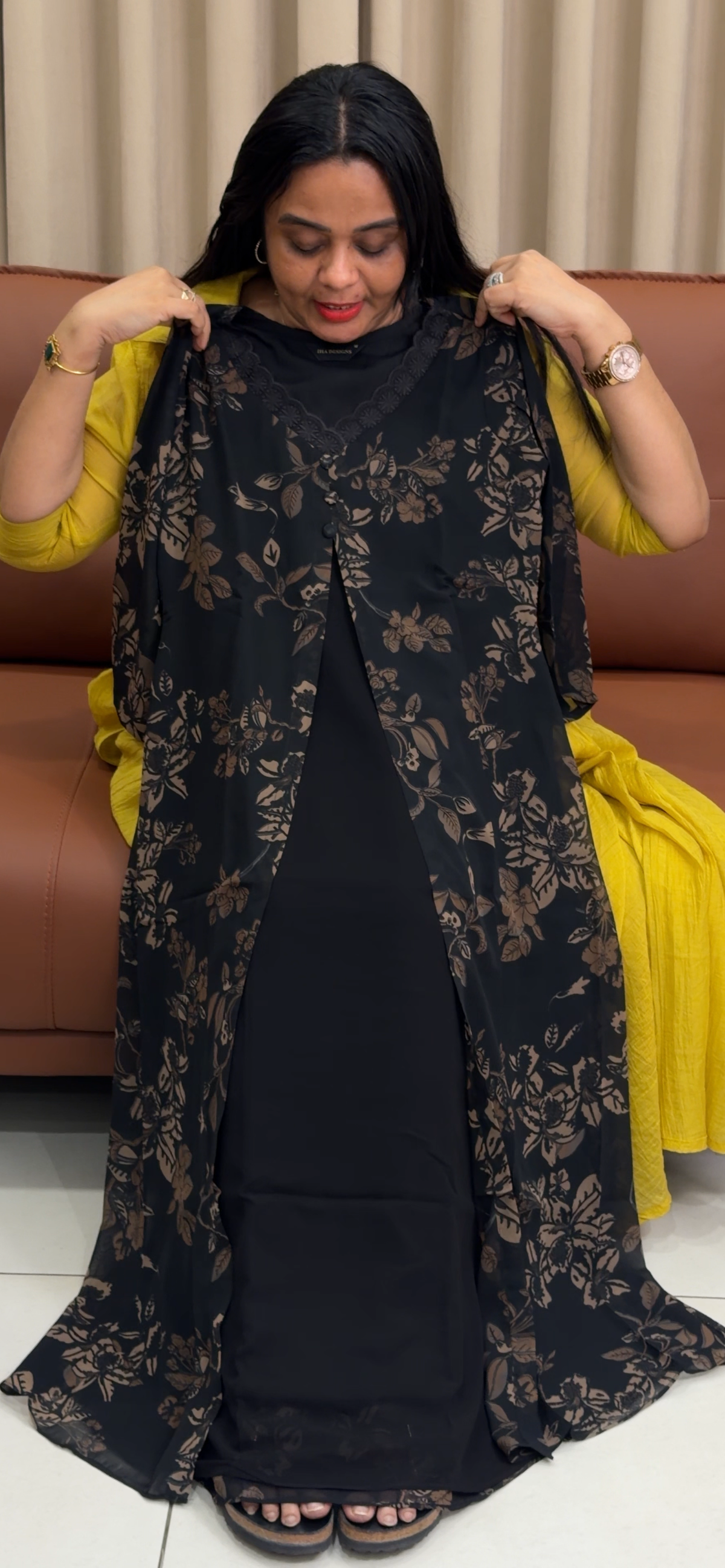 PRINTED ALINE TOPS - IHA 35248