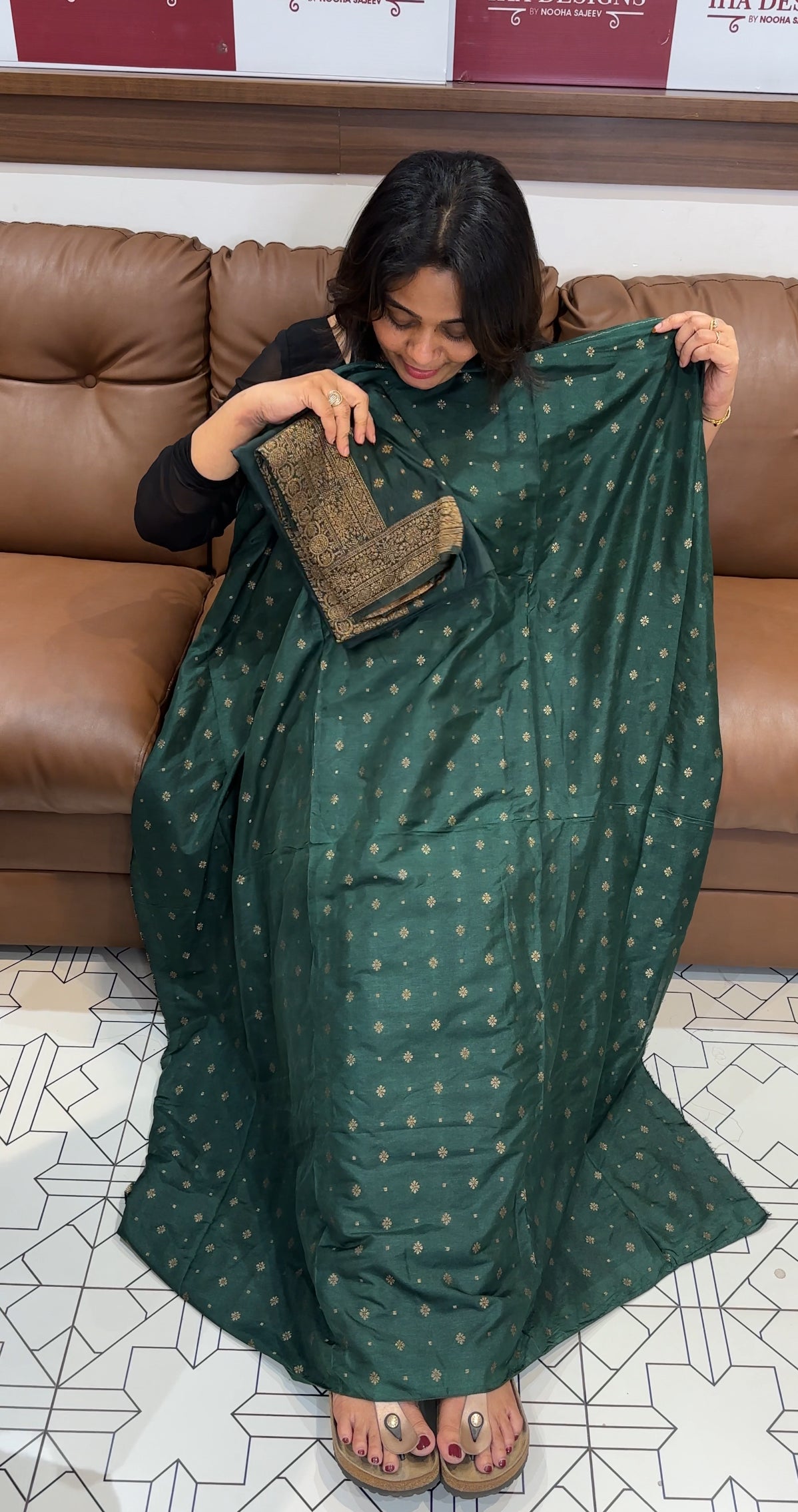 SEMI BANARASI UNSTITCHED SALWAR SUITS - IHA 26181