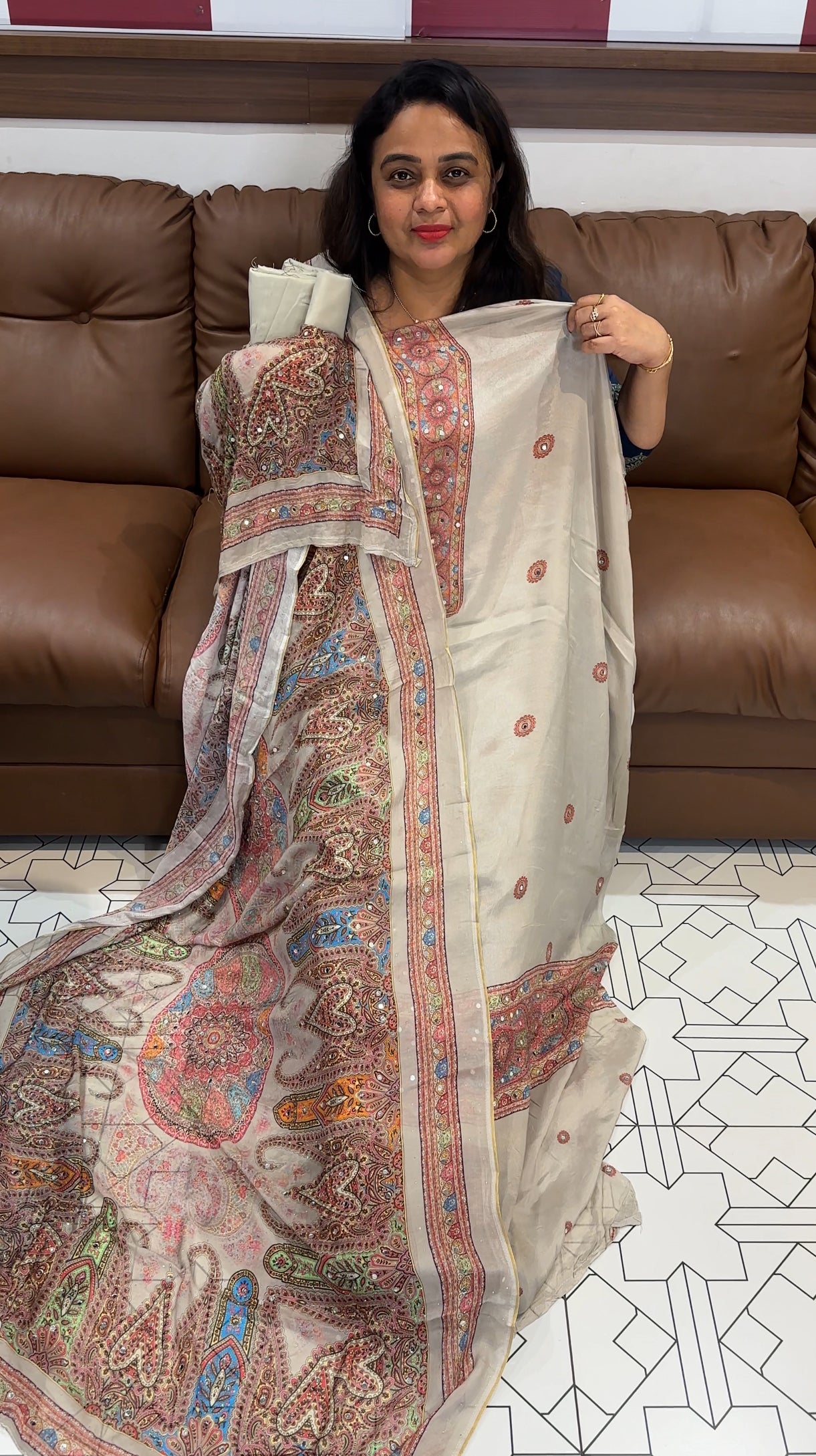 DESIGNER UNSTITCHED SALWAR SUITS - IHA 26288