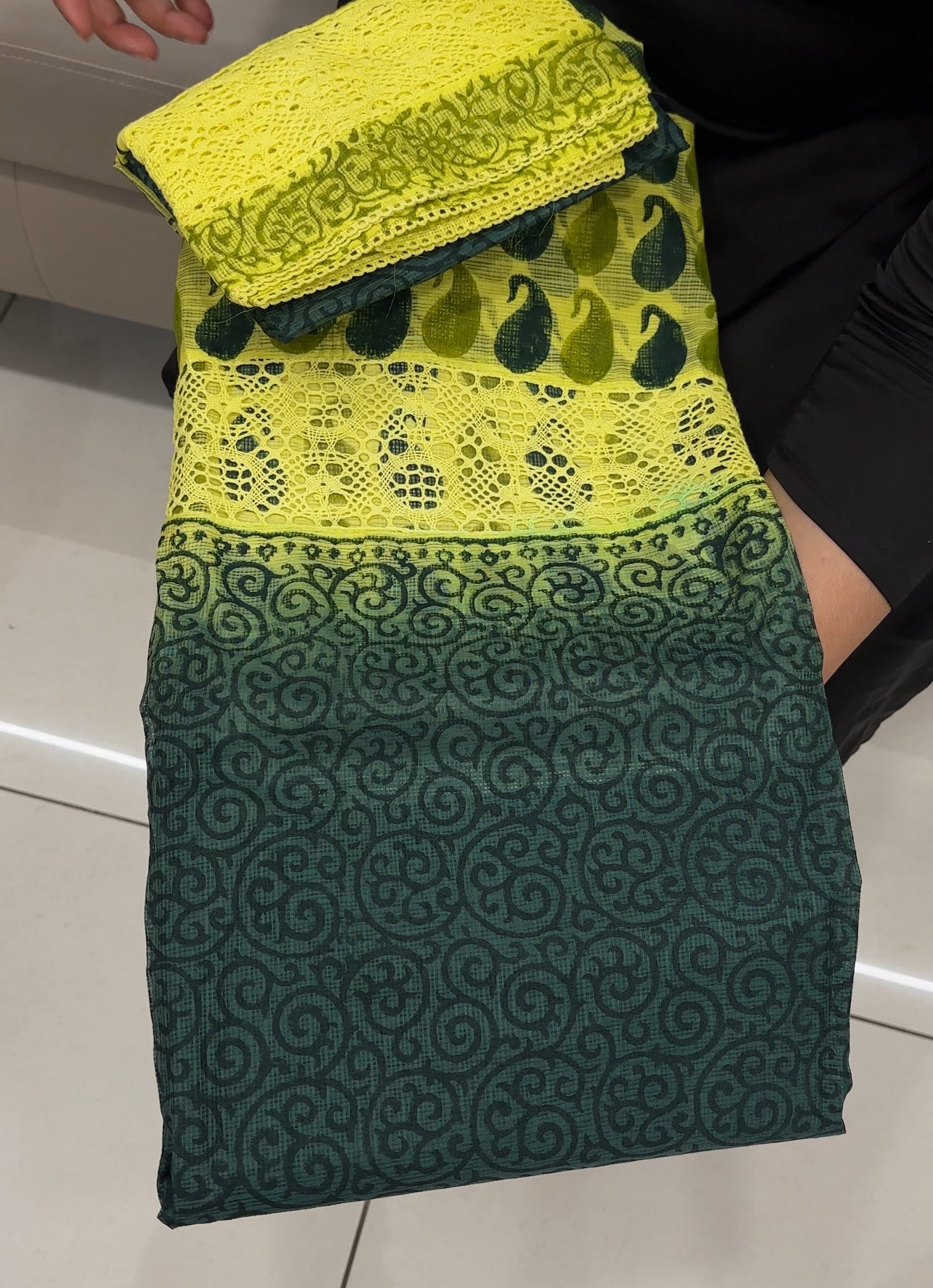 BLOCK PRINTED UNSTITCHED SALWAR SUITS - IHA 28601