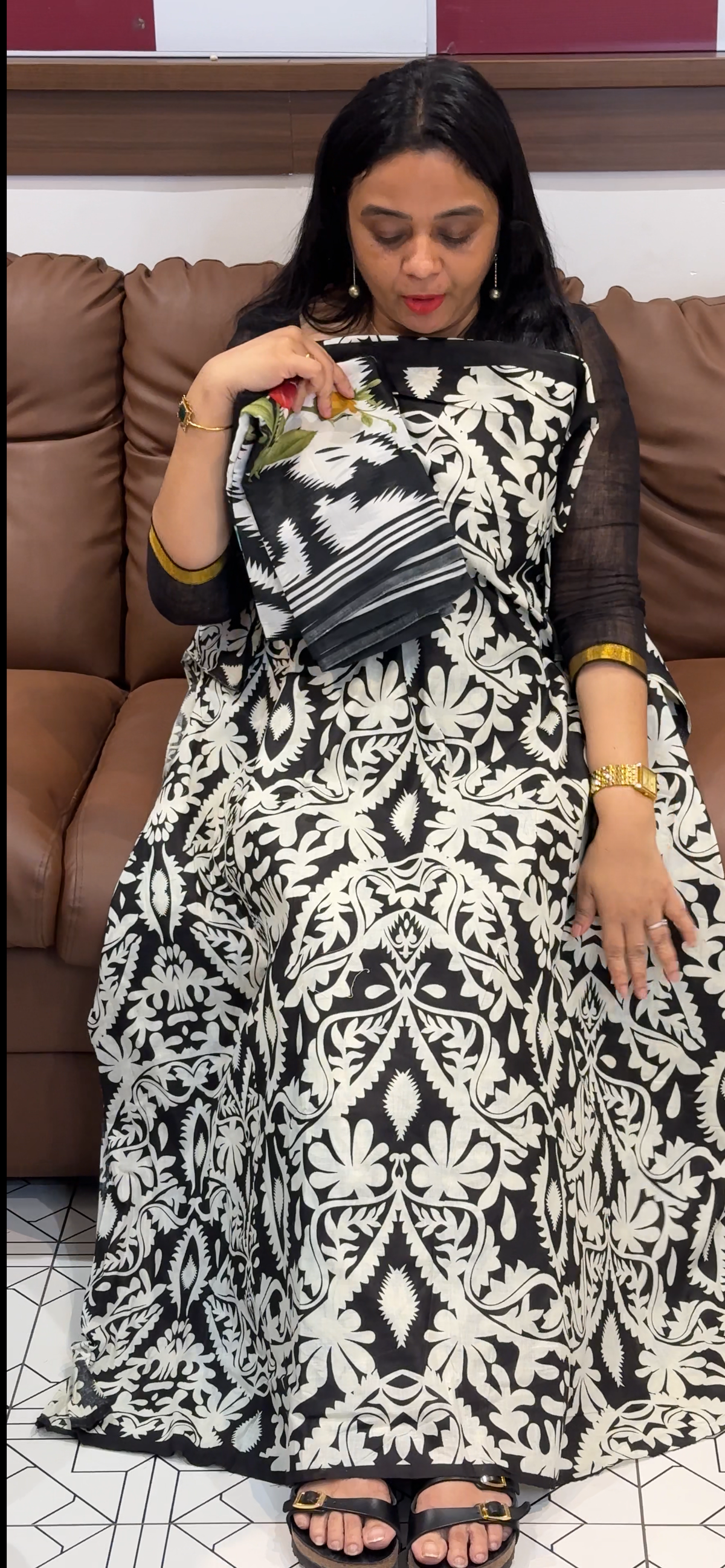 PRINTED COTTON UNSTITCHED SALWAR SUITS - IHA 35483