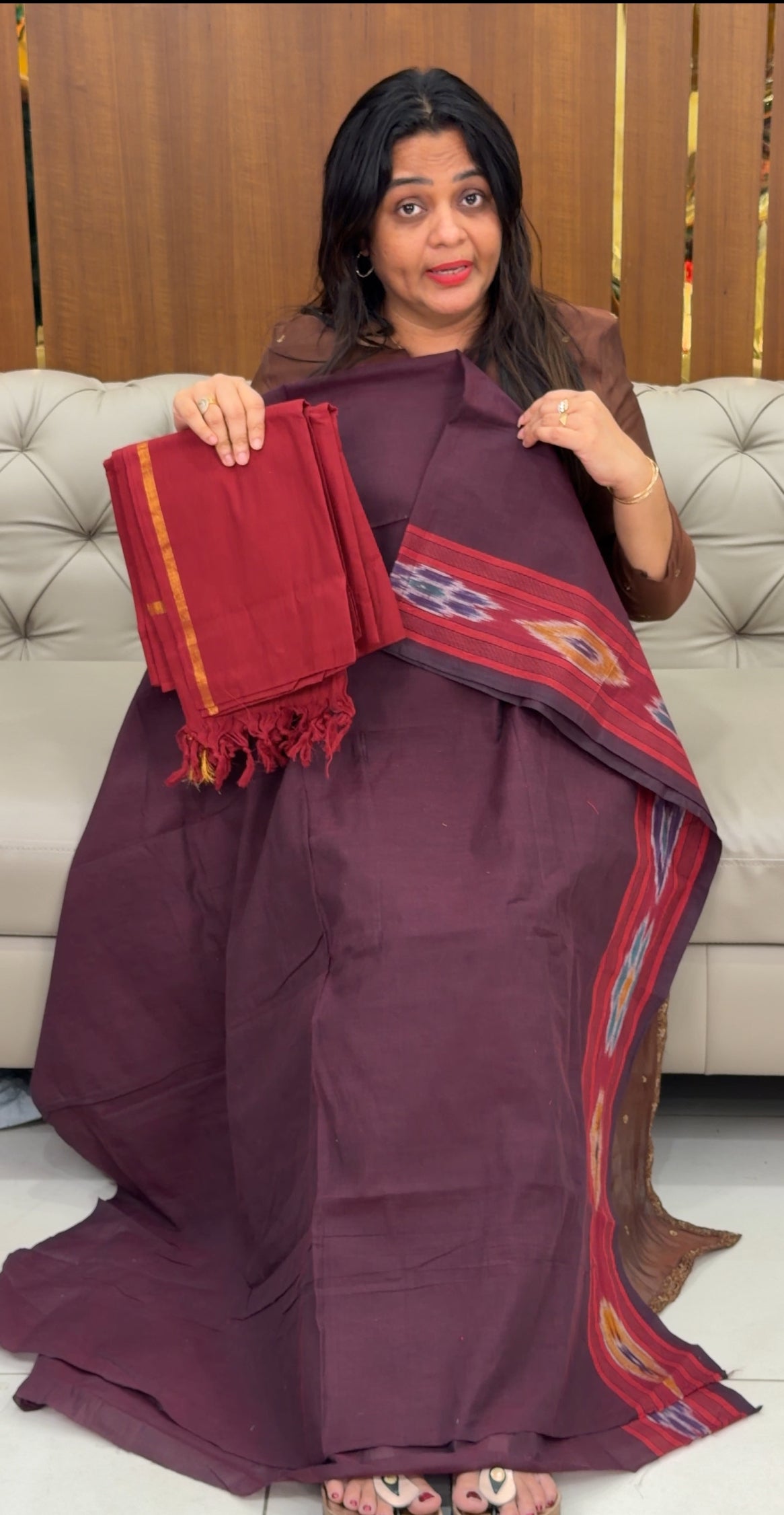 HANDLOOM COTTON UNSTITCHED SALWAR SUITS - IHA 29280