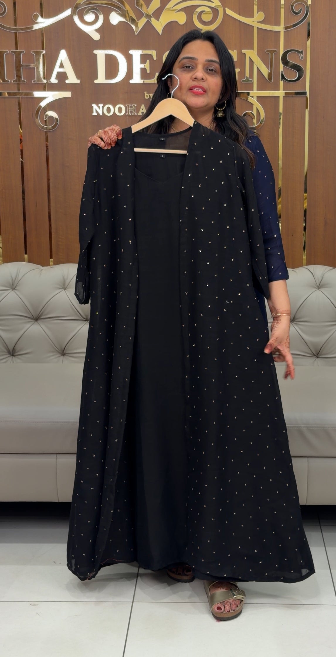 HAND WORKED JACKET AND ALINE TOPS - IHA 32511