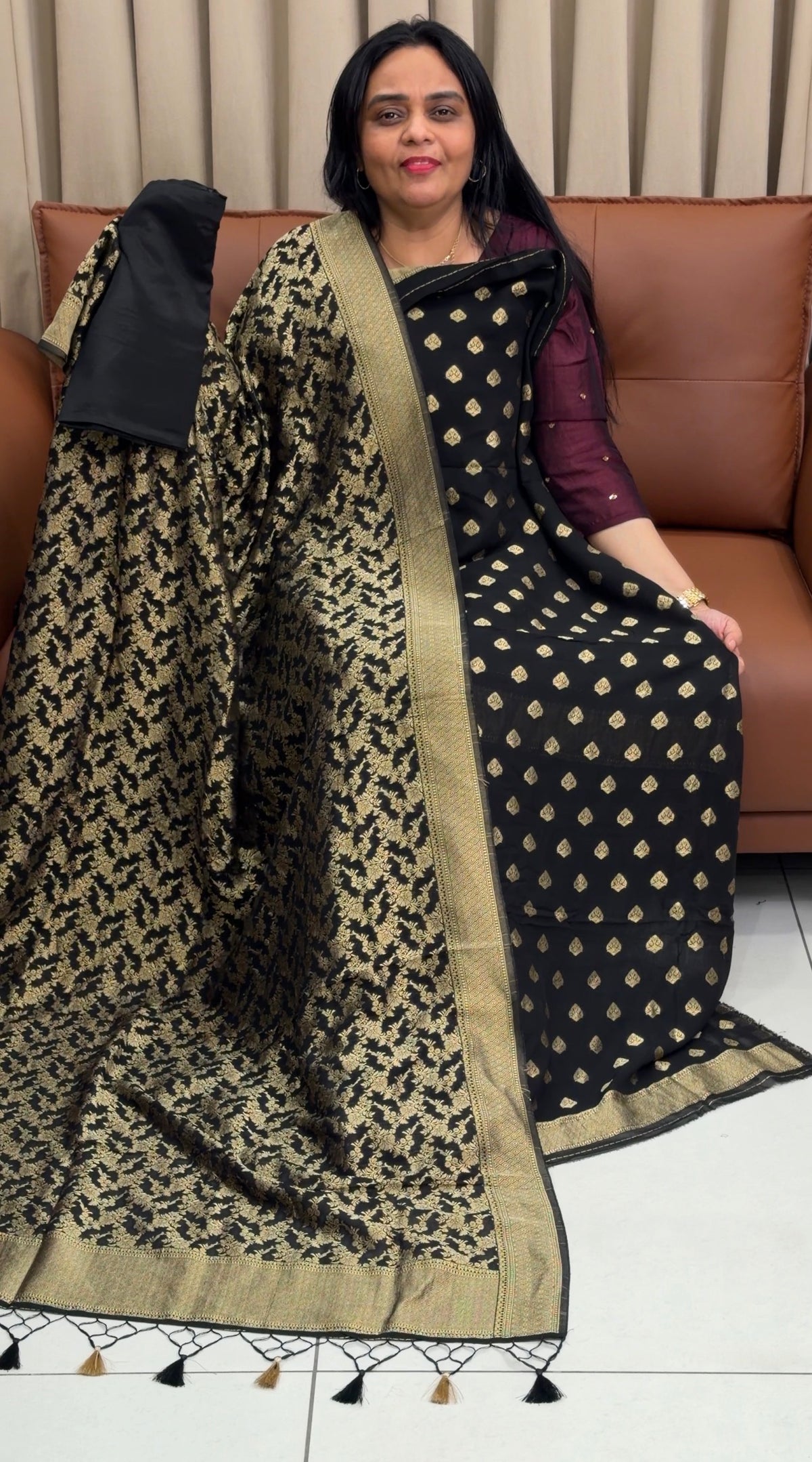 GEORGETTE BANARASI UNSTITCHED SALWAR SUITS - IHA 35298