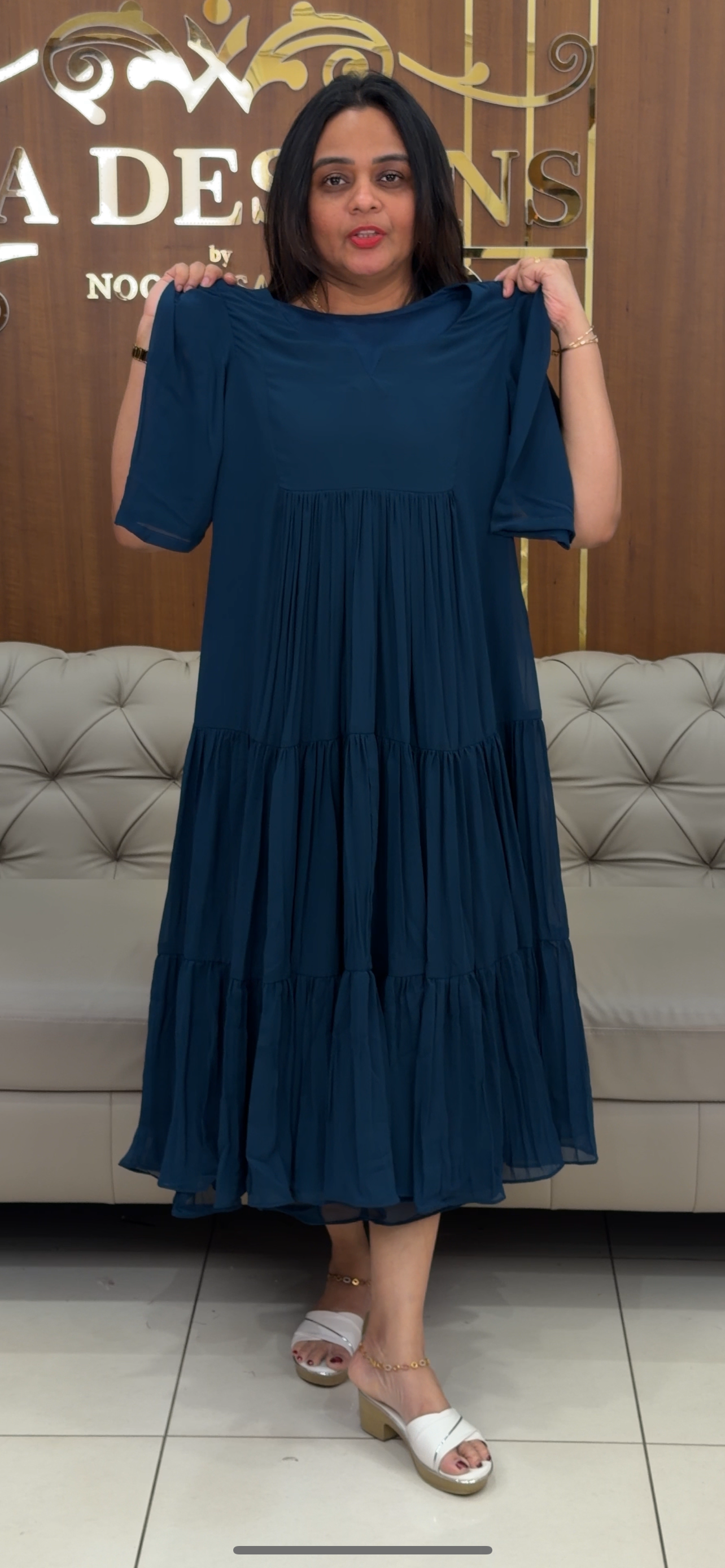 IHA'S IN-HOUSE FAUX GEORGETTE FROCKS - IHA 29520