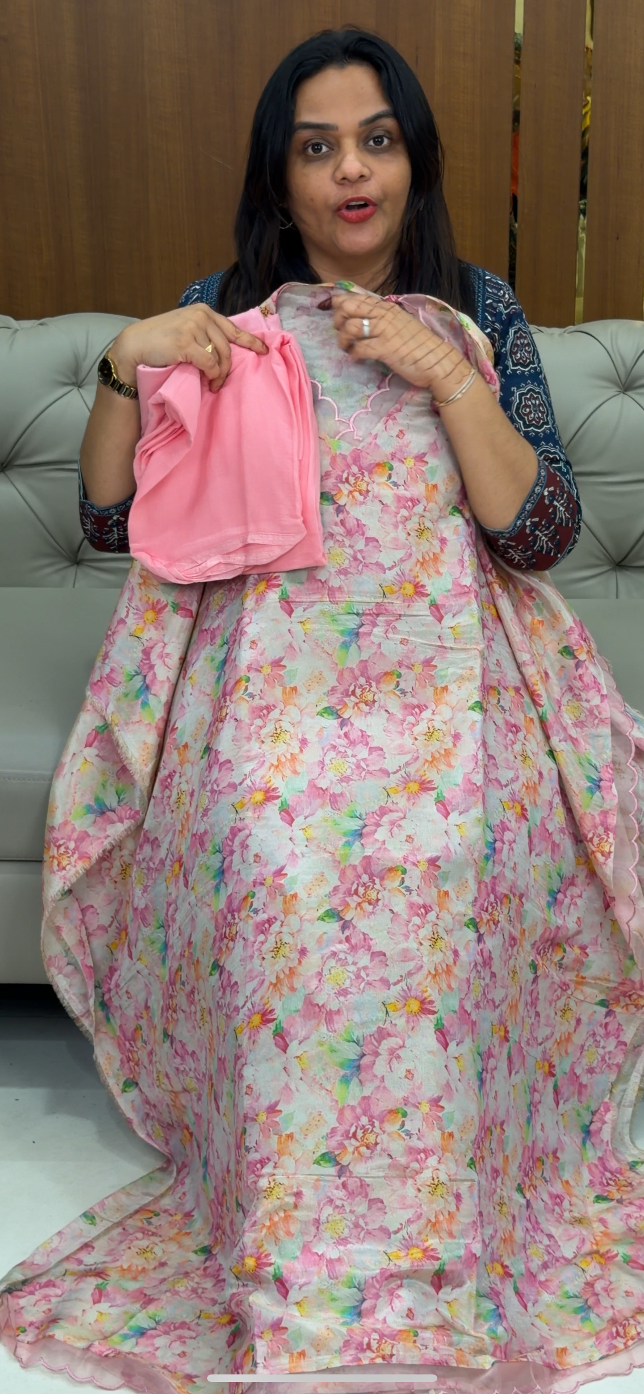 TISSUE UNSTITCHED SALWAR SUITS - IHA 30529