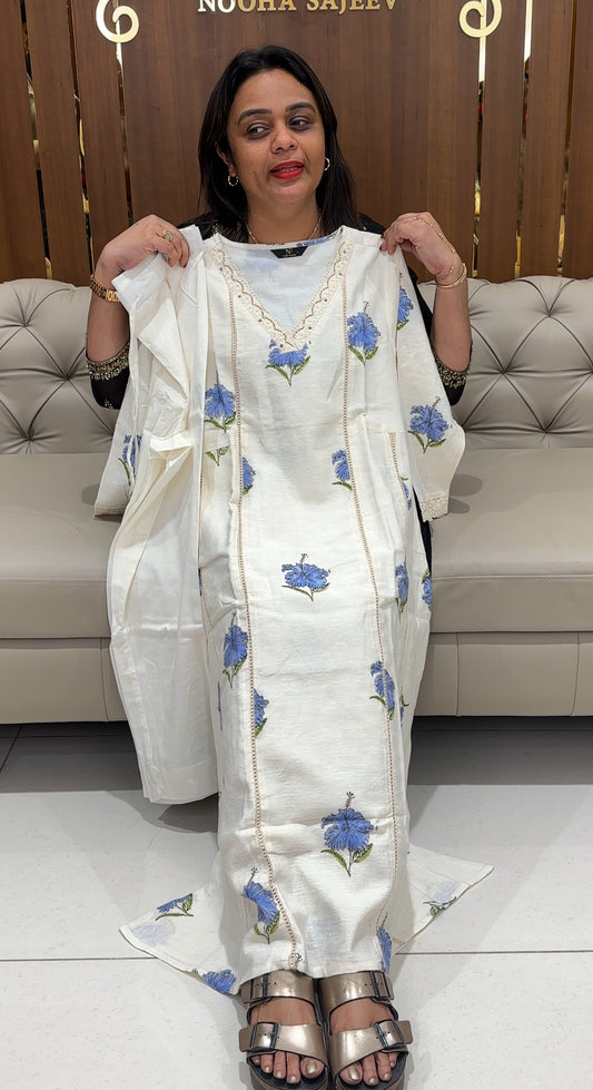 PRINTED LINEN TOP AND BOTTOM  - IHA 24648