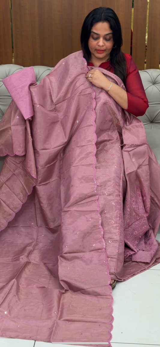 BANARASI TISSUE UNSTITCHED SALWAR SUITS - IHA 30643