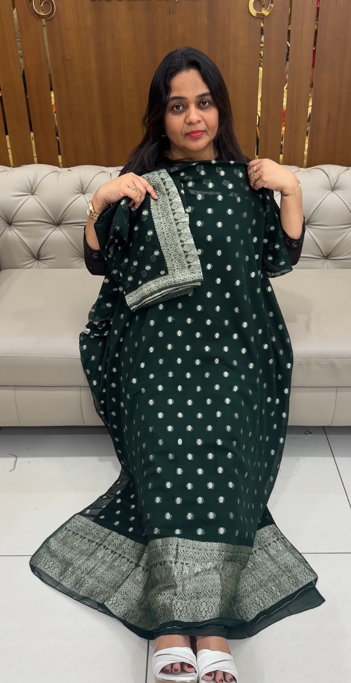 BANARASI UNSTITCHED SALWAR SUITS - IHA 28411