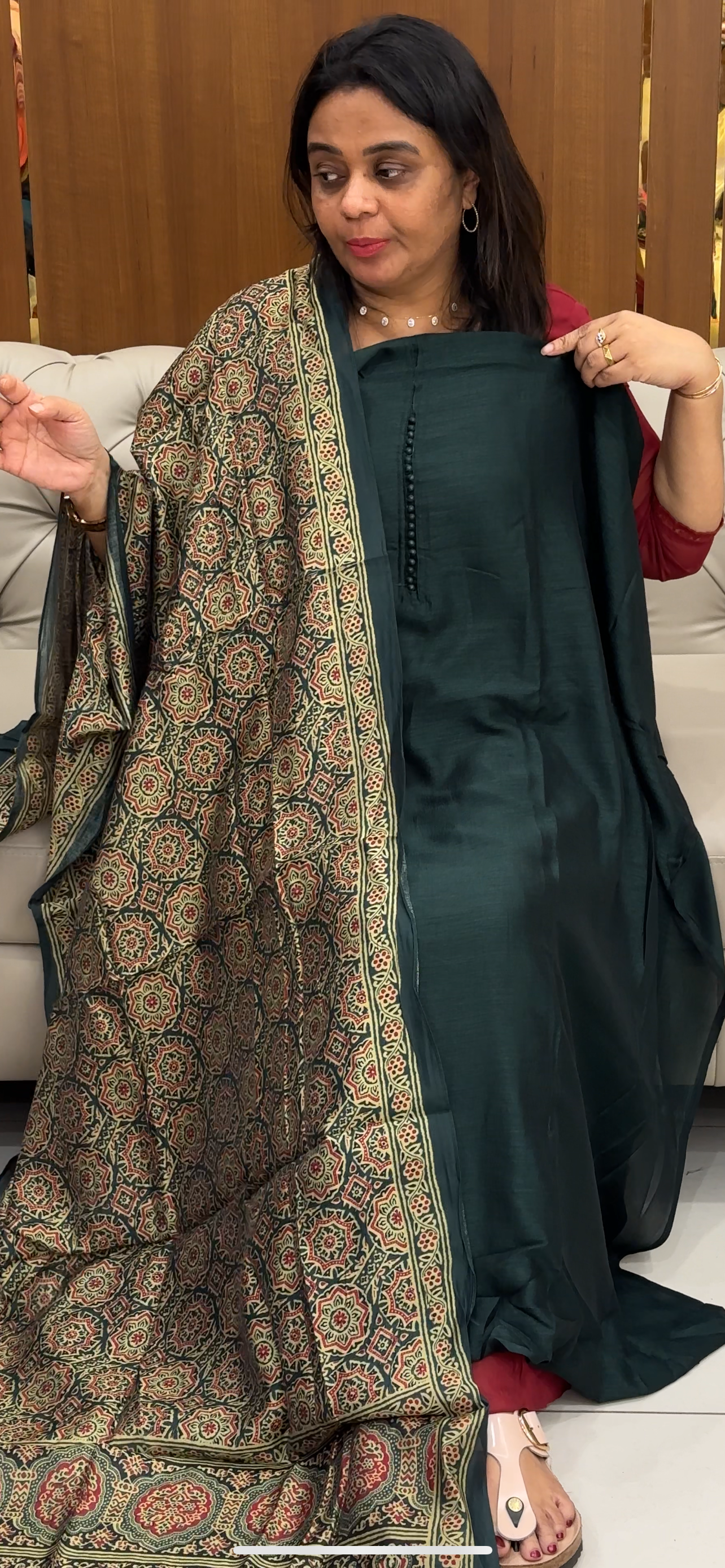 SEMI RAW SILK UNSTITCHED SALWAR SUITS - IHA 28714