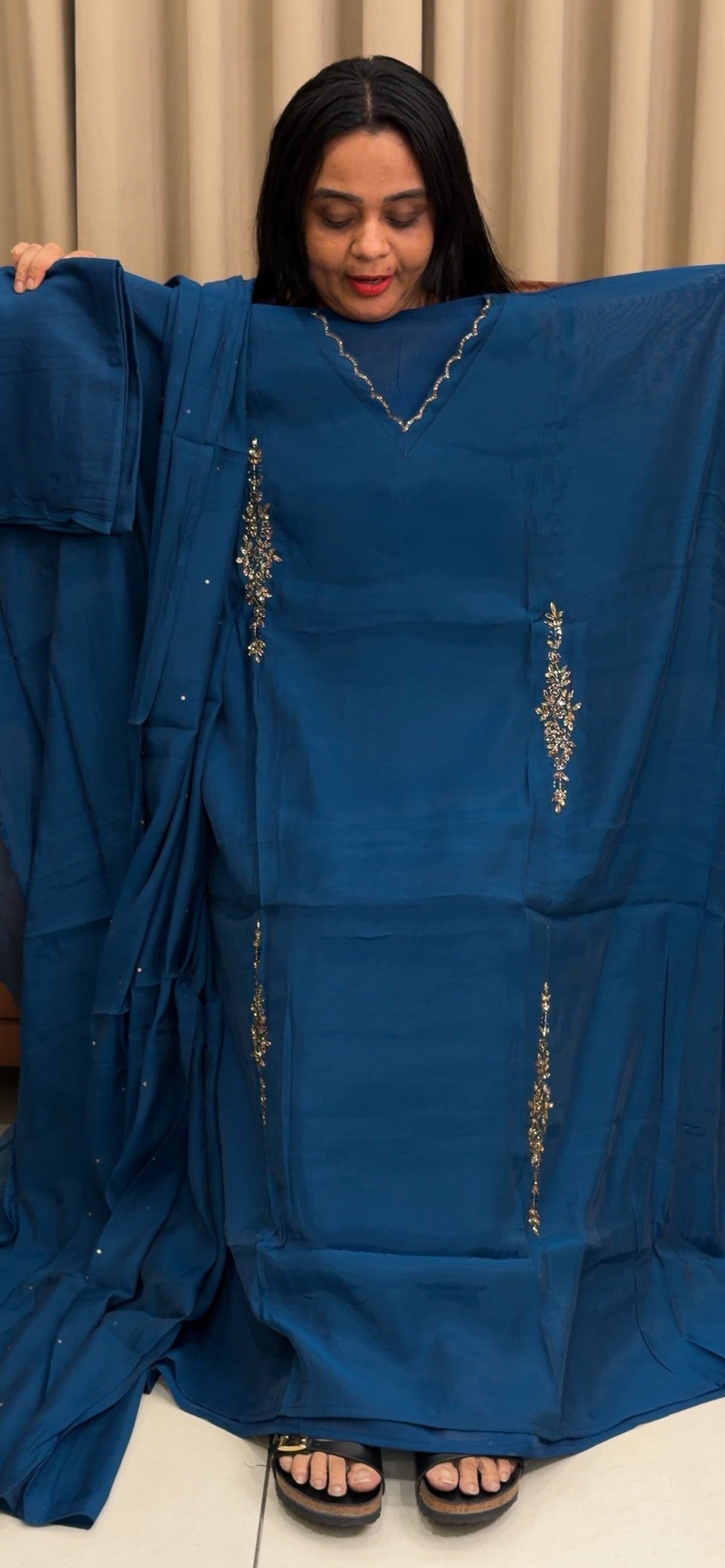 MALAI CHANDERI UNSTITCHED SALWAR SUITS - IHA 35237