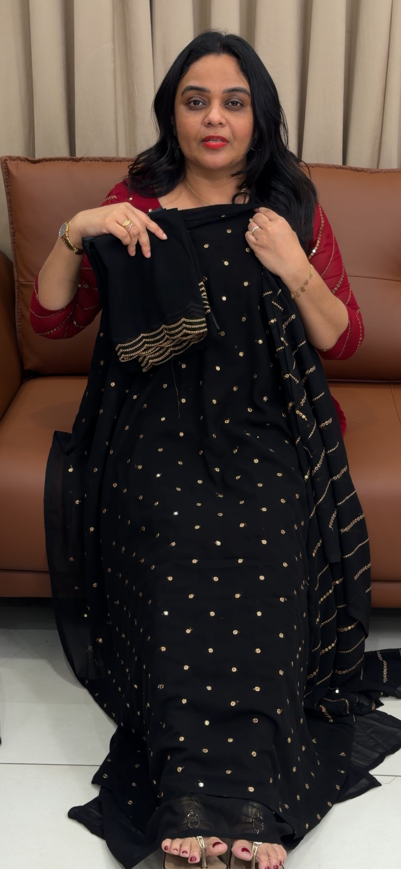FAUX GEORGETTE UNSTITCHED SALWAR SUITS - IHA 33345