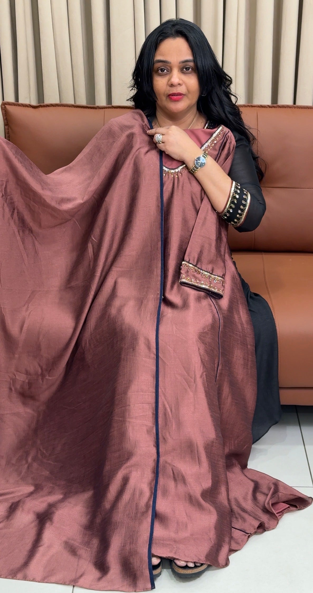 IHA'S IN-HOUSE SEMI RAW SILK ALINE TOPS - IHA 35025