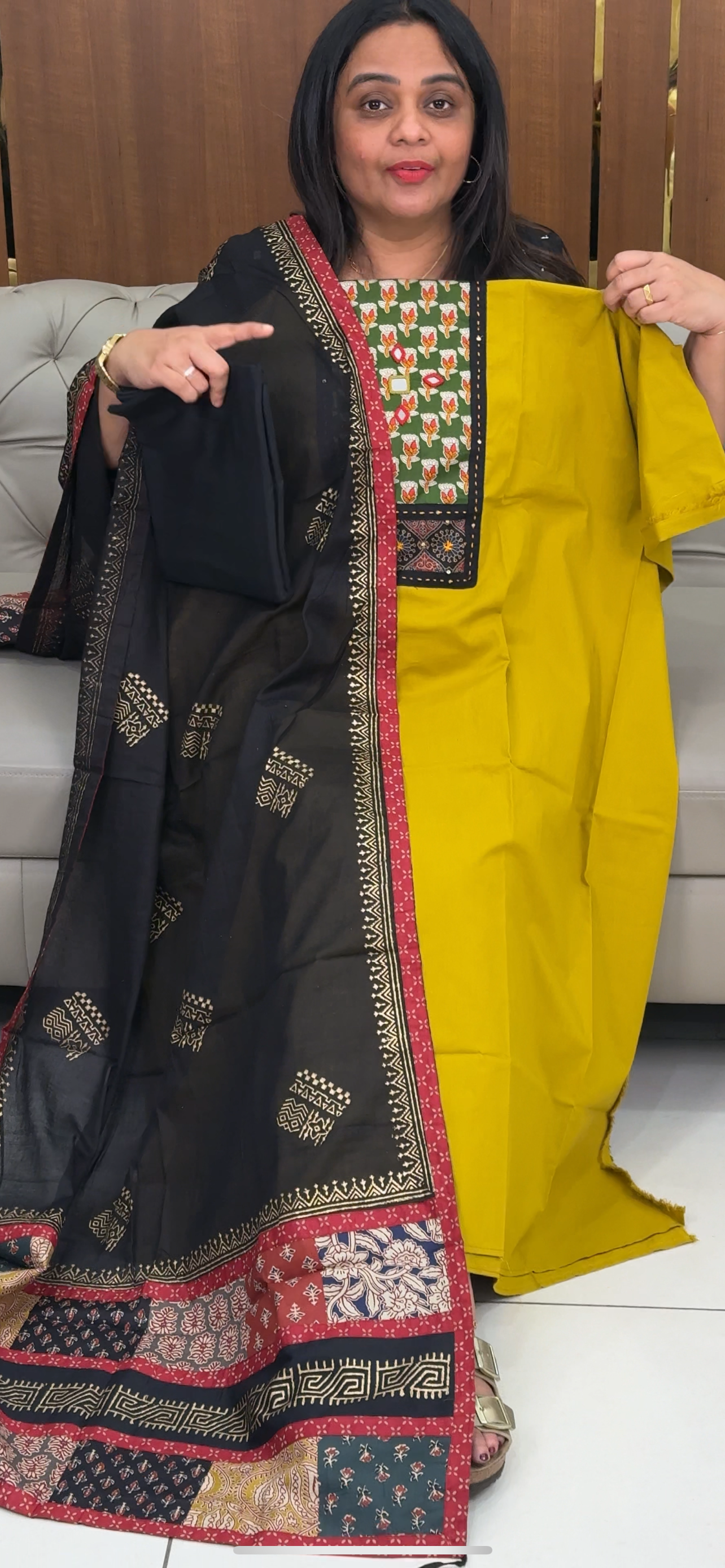 COTTON UNSTITCHED SALWAR SUITS - IHA 29844