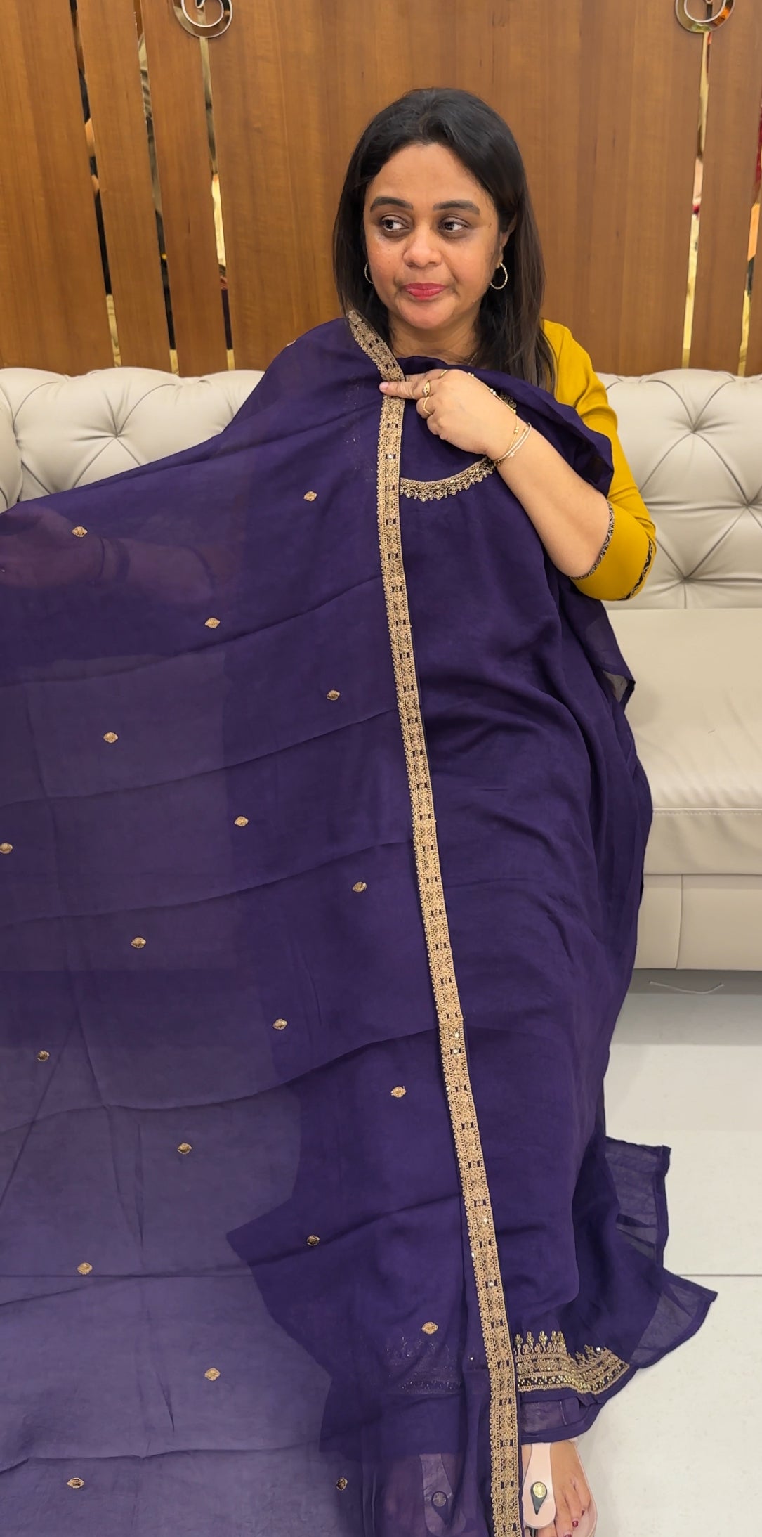 CRUSHED SILK UNSTITCHED SALWAR SUITS - IHA 27061