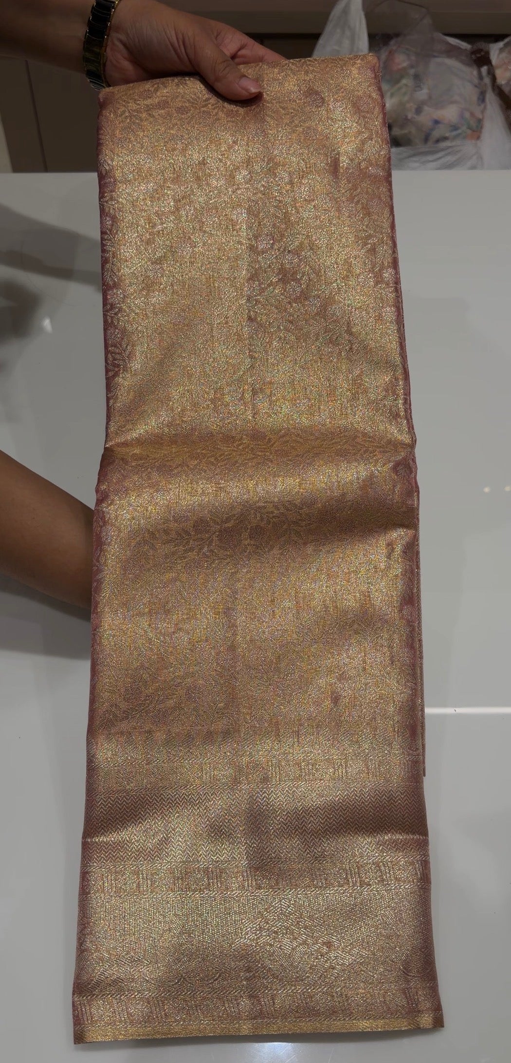 SEMI TISSUE SAREES - IHA 35821