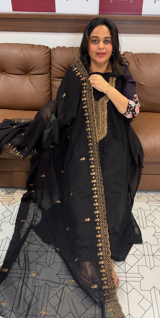 GEORGETTE UNSTITCHED SALWAR SUITS - IHA 26598