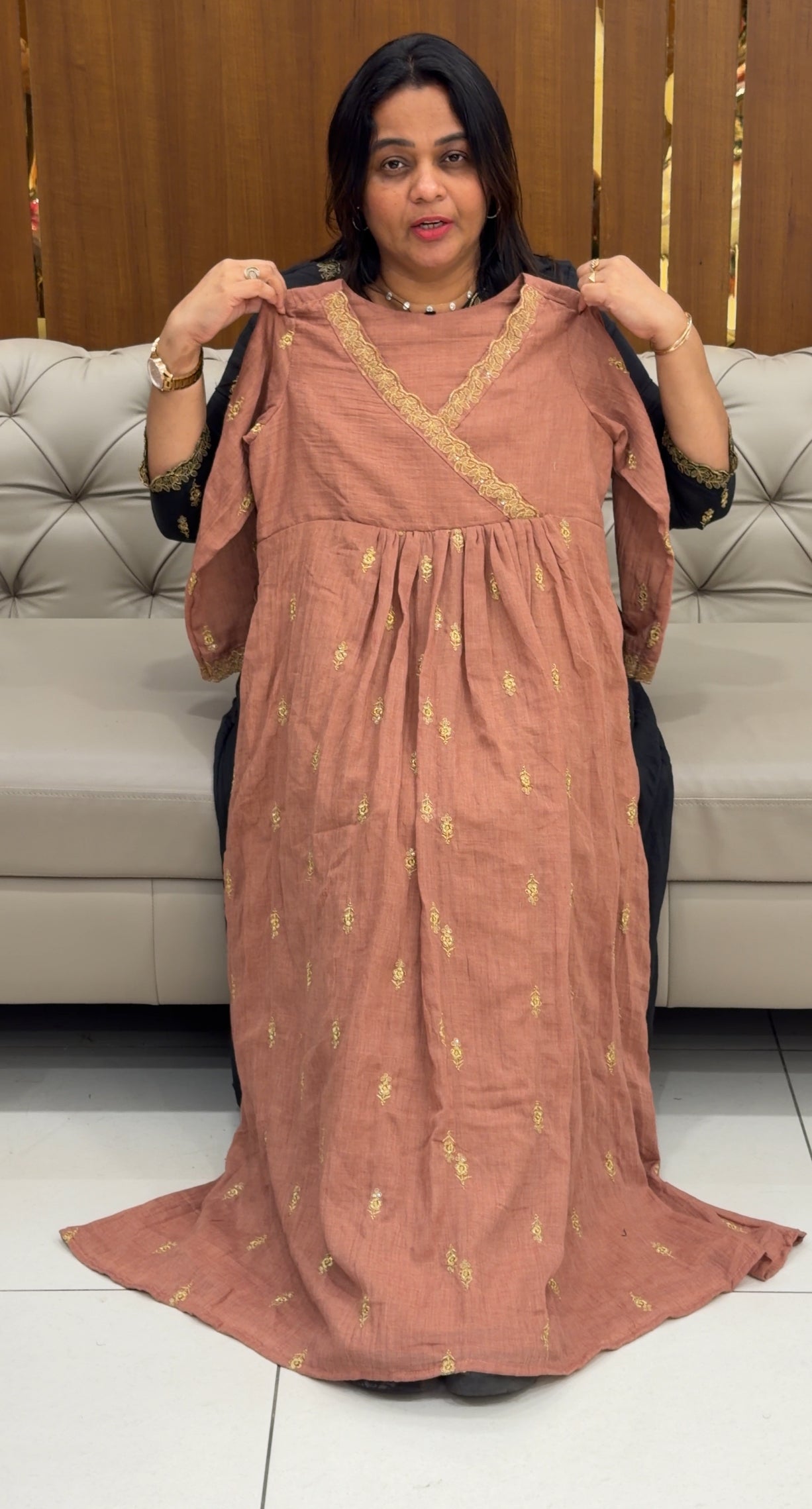 MUL CHANDERI ALINE TOPS - IHA 28742