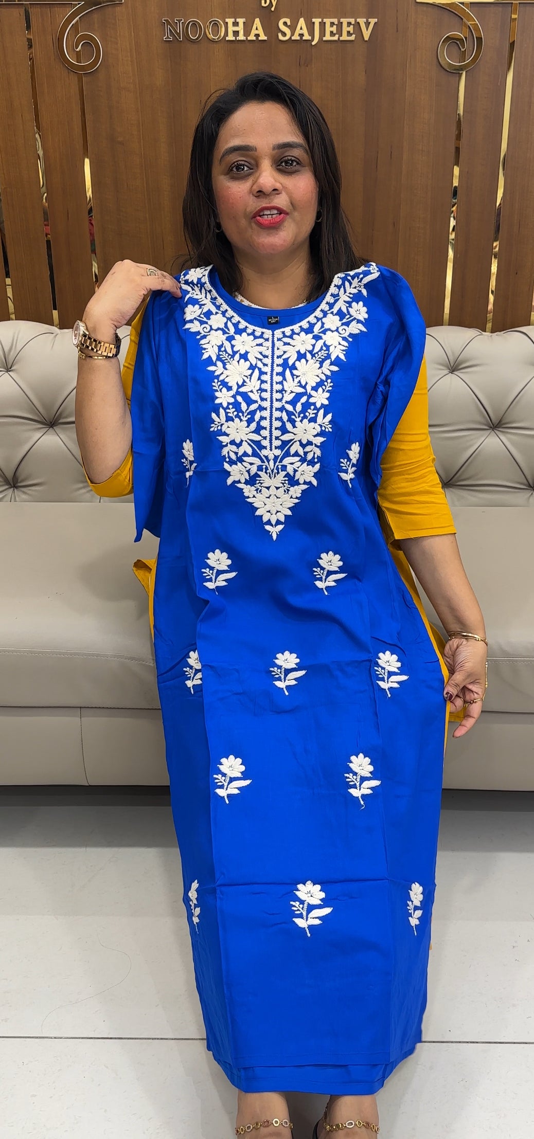 LUCKNOWI CHIKANKARI TOPS - IHA 25751