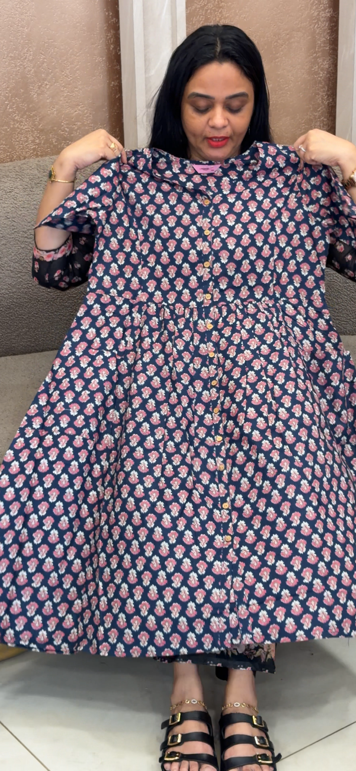PRINTED ALINE TOPS - IHA 35519