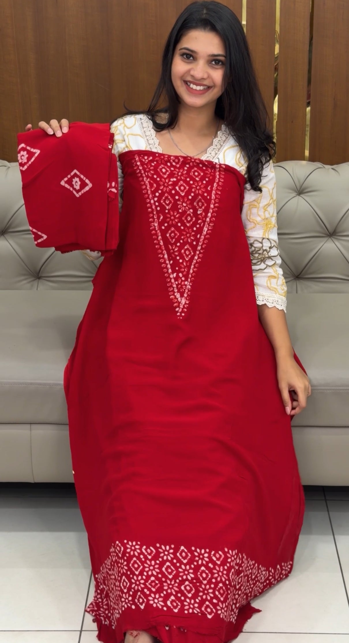 BATIK PRINTED UNSTITCHED SALWAR SUITS - IHA 30782