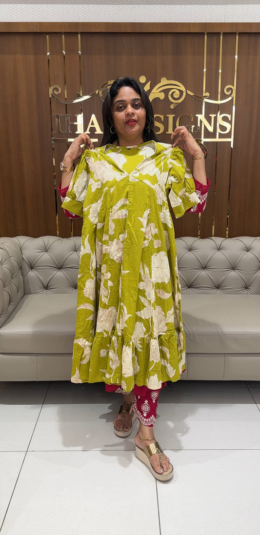 COTTON PRINTED FROCKS - IHA 24133