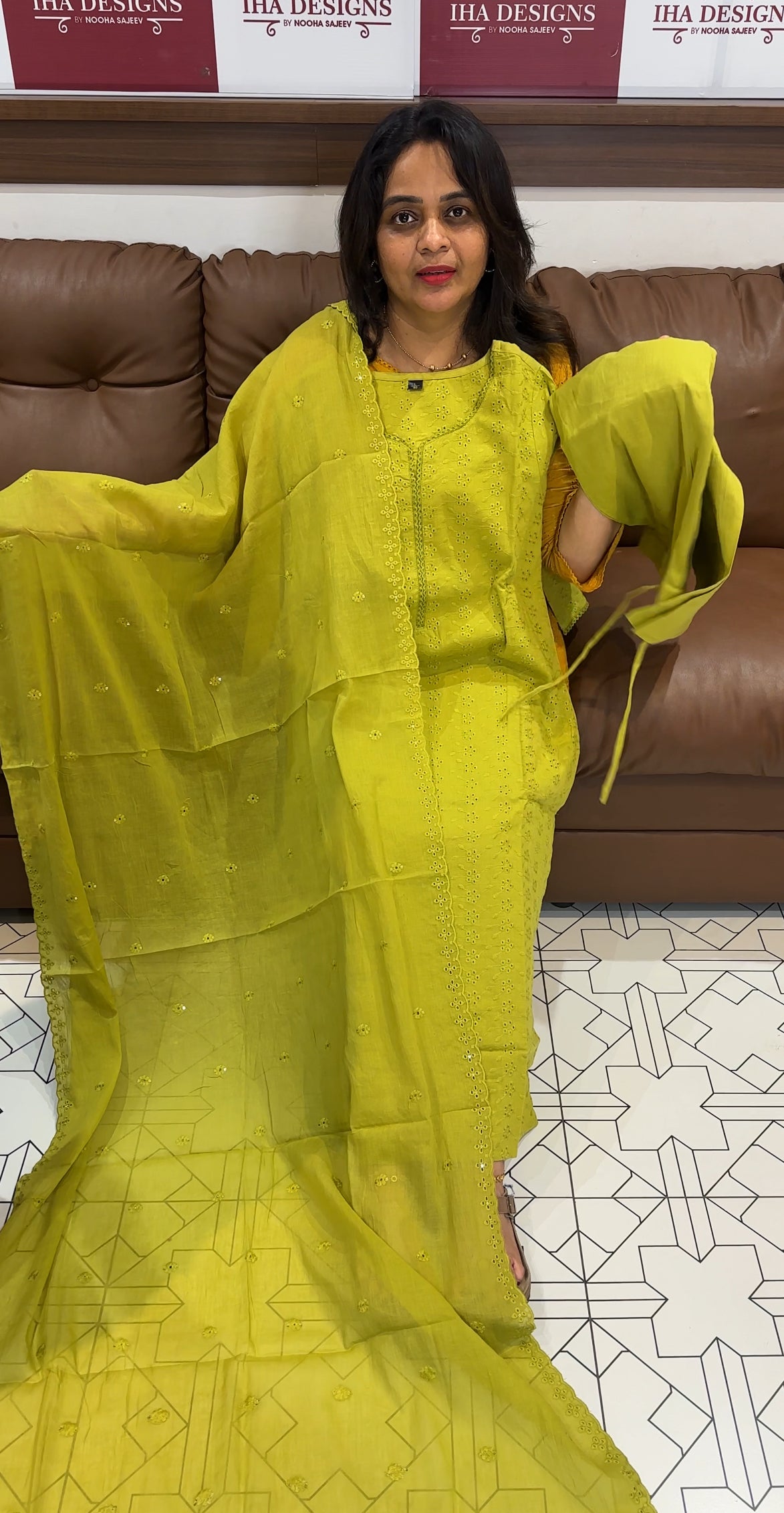 IHA'S IN-HOUSE COTTON TOP ,BOTTOM AND DUPATTA - IHA 26320