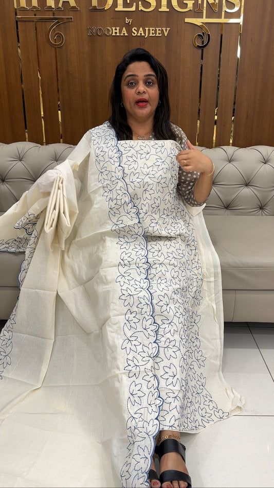 MUL MUL COTTON UNSTITCHED SALWAR SUITS - IHA 25294
