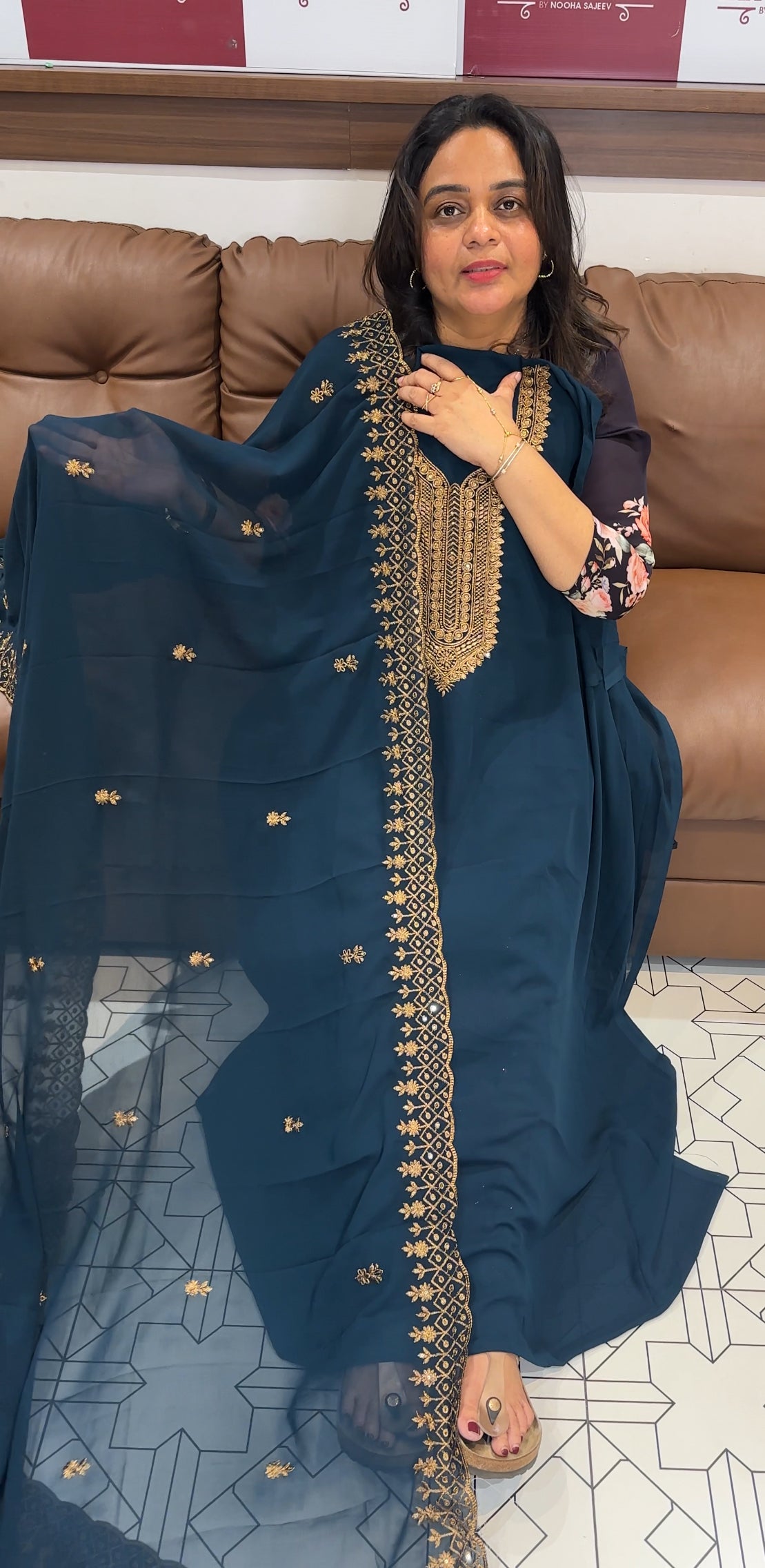 GEORGETTE UNSTITCHED SALWAR SUITS - IHA 26598