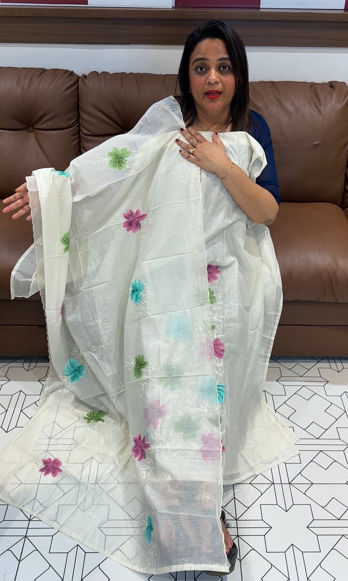 MODAL CHAMDERI UNSTITCHED SALWAR SUITS - IHA 25420