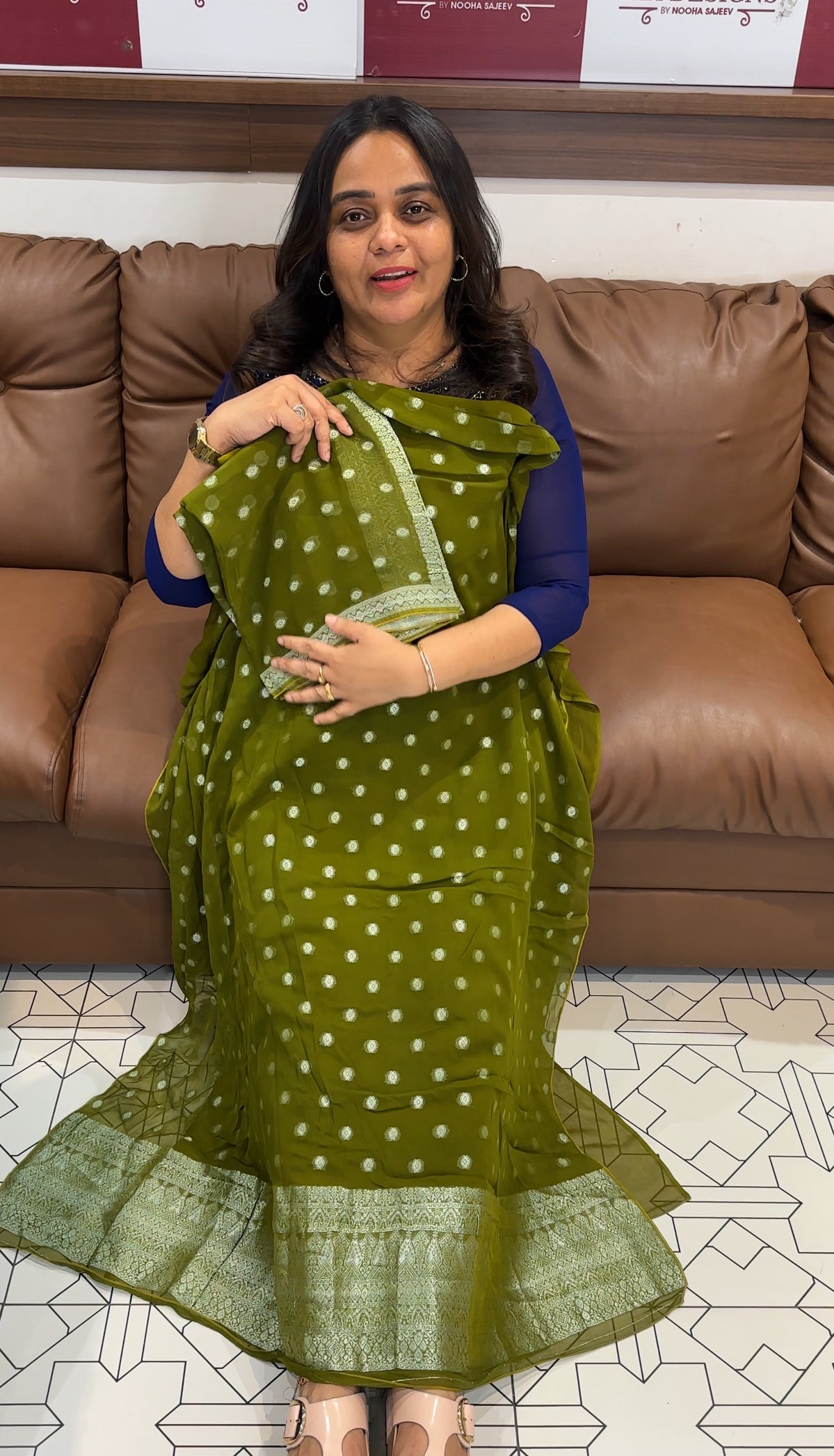 FAUX GEORGETTE UNSTITCHED SALWAR SUITS - IHA 28077