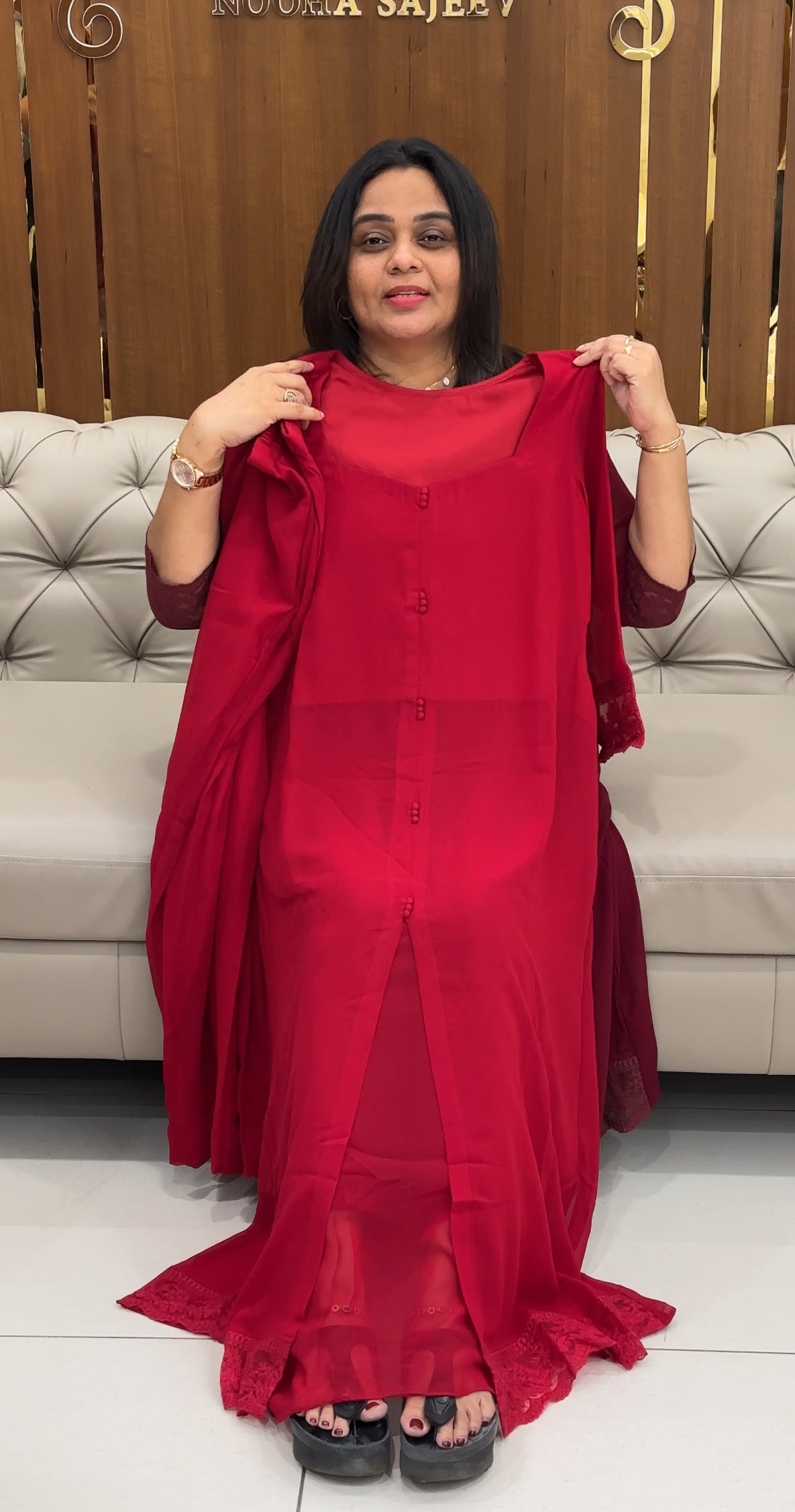 IHA'S IN-HOUSE GEORGETTE CO-ORDS SETS - IHA 28263