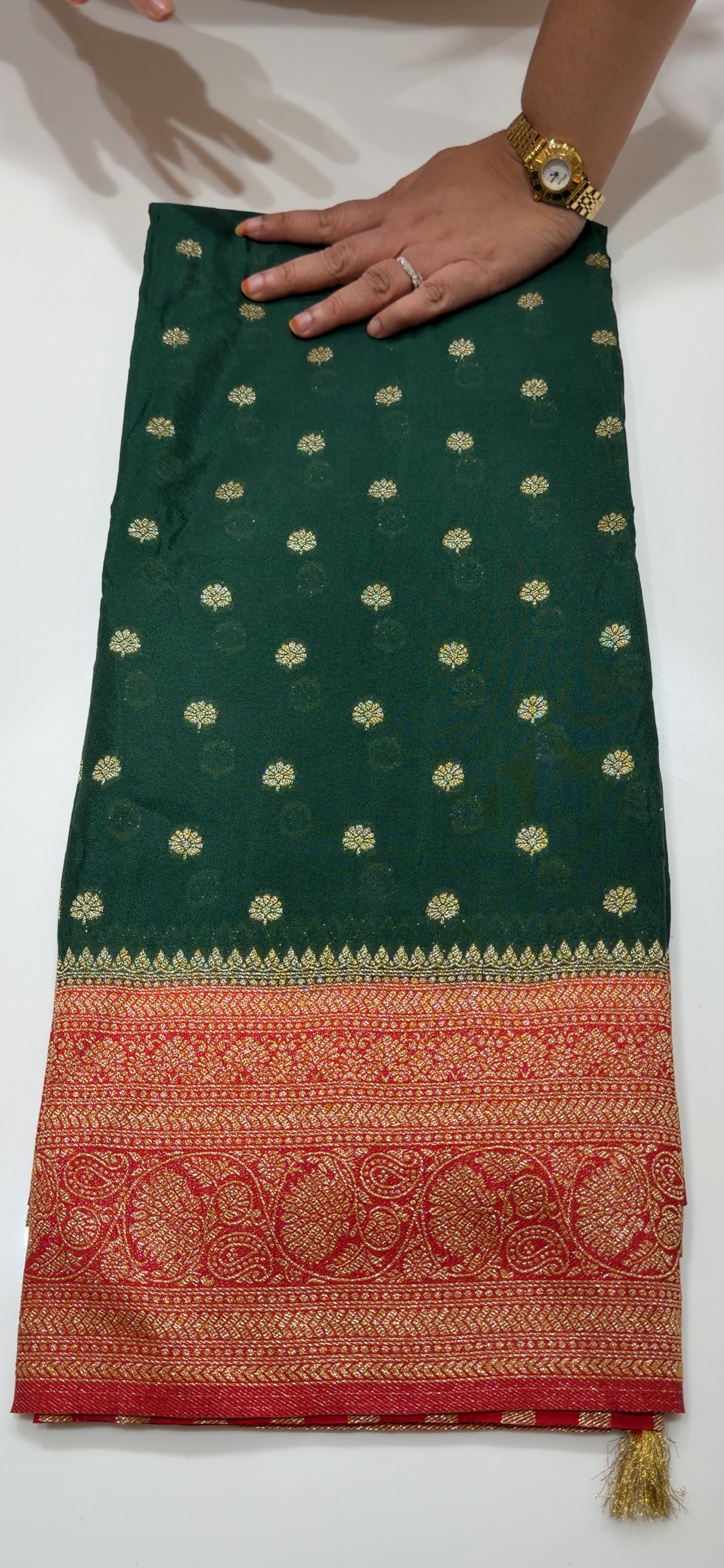 SEMI BANARASI SAREES - IHA 34535