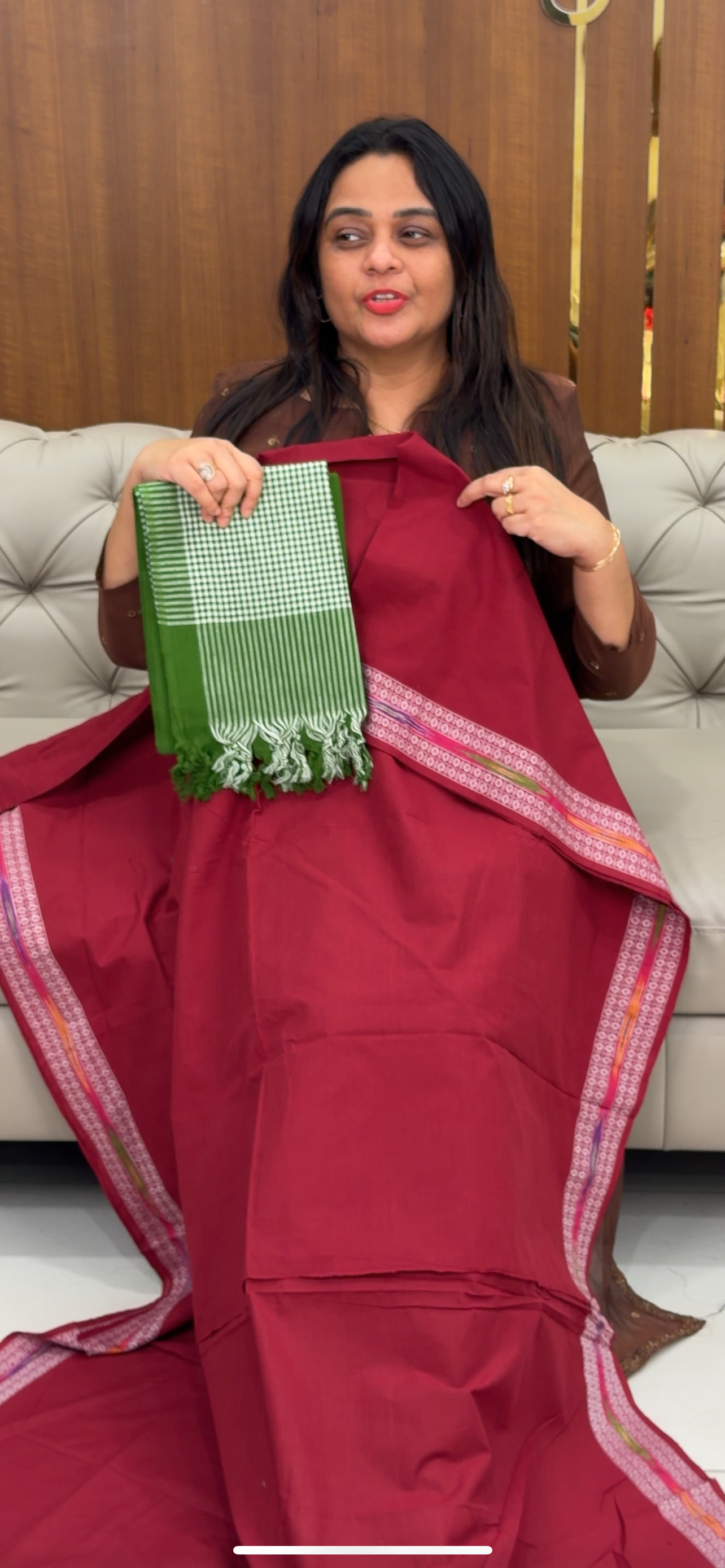 HANDLOOM COTTON UNSTITCHED SALWAR SUITS - IHA 29286