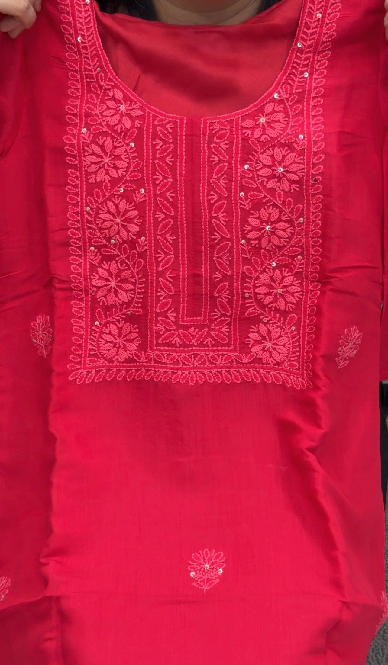 IHA'S IN HOUSE CHIKANKARI SLITTED TOPS - IHA 33808